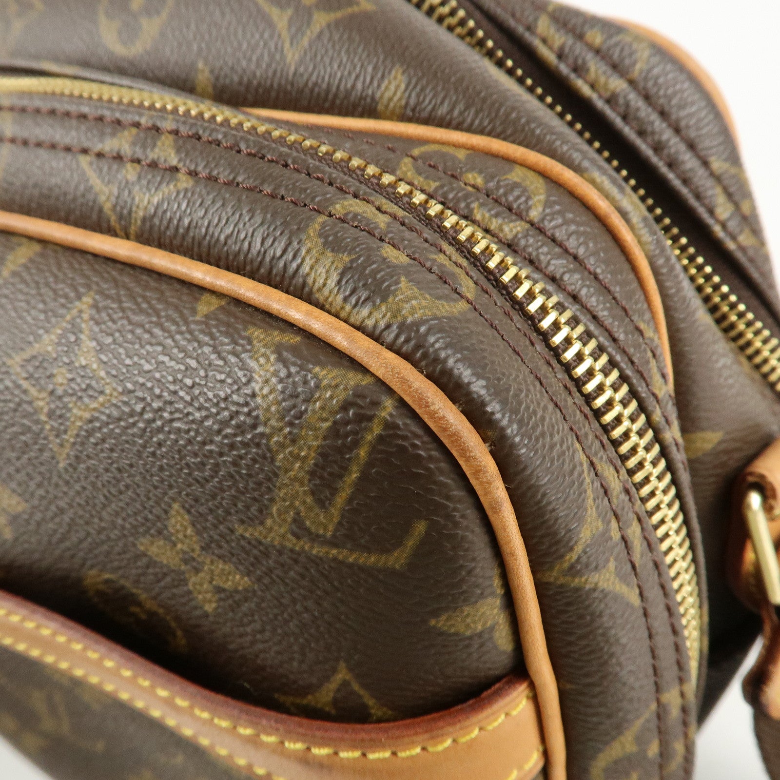 Louis Vuitton Monogram Reporter PM Shoulder Bag Brown M45254 Used