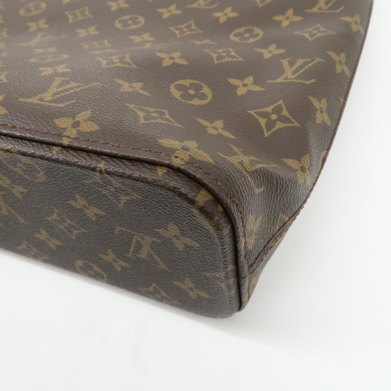 Louis Vuitton Monogram Luco Tote Bag Hand Bag Brown M51155 Used