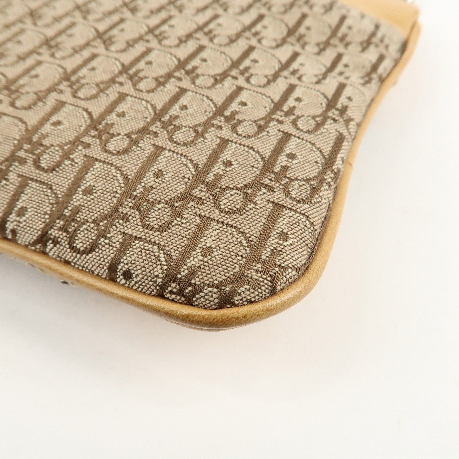 Christian Dior Street Chic Trotter Canvas Leather Shoulder Bag Used