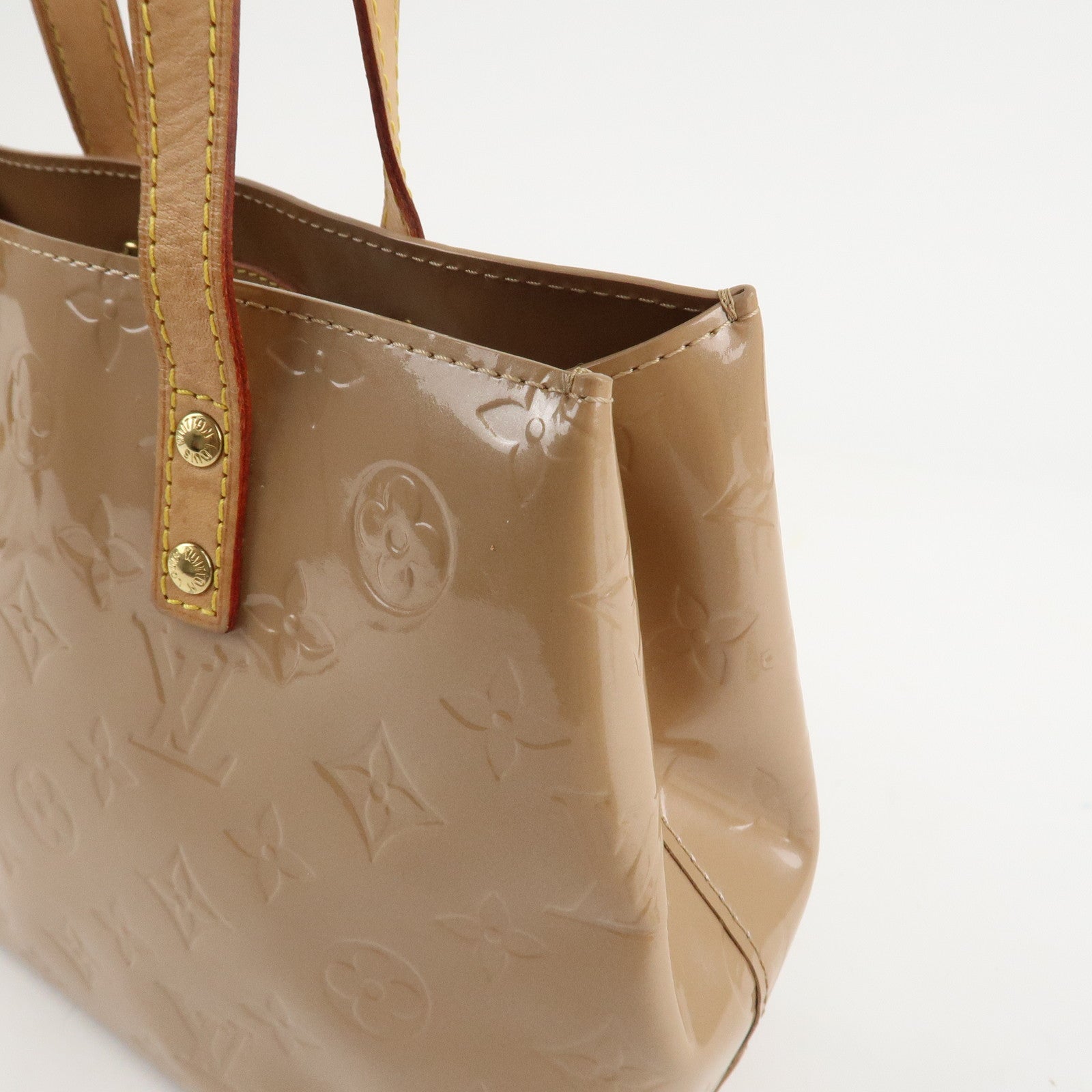 Louis Vuitton Monogram Vernis Lead PM Hand Bag Noisette M91334 Used