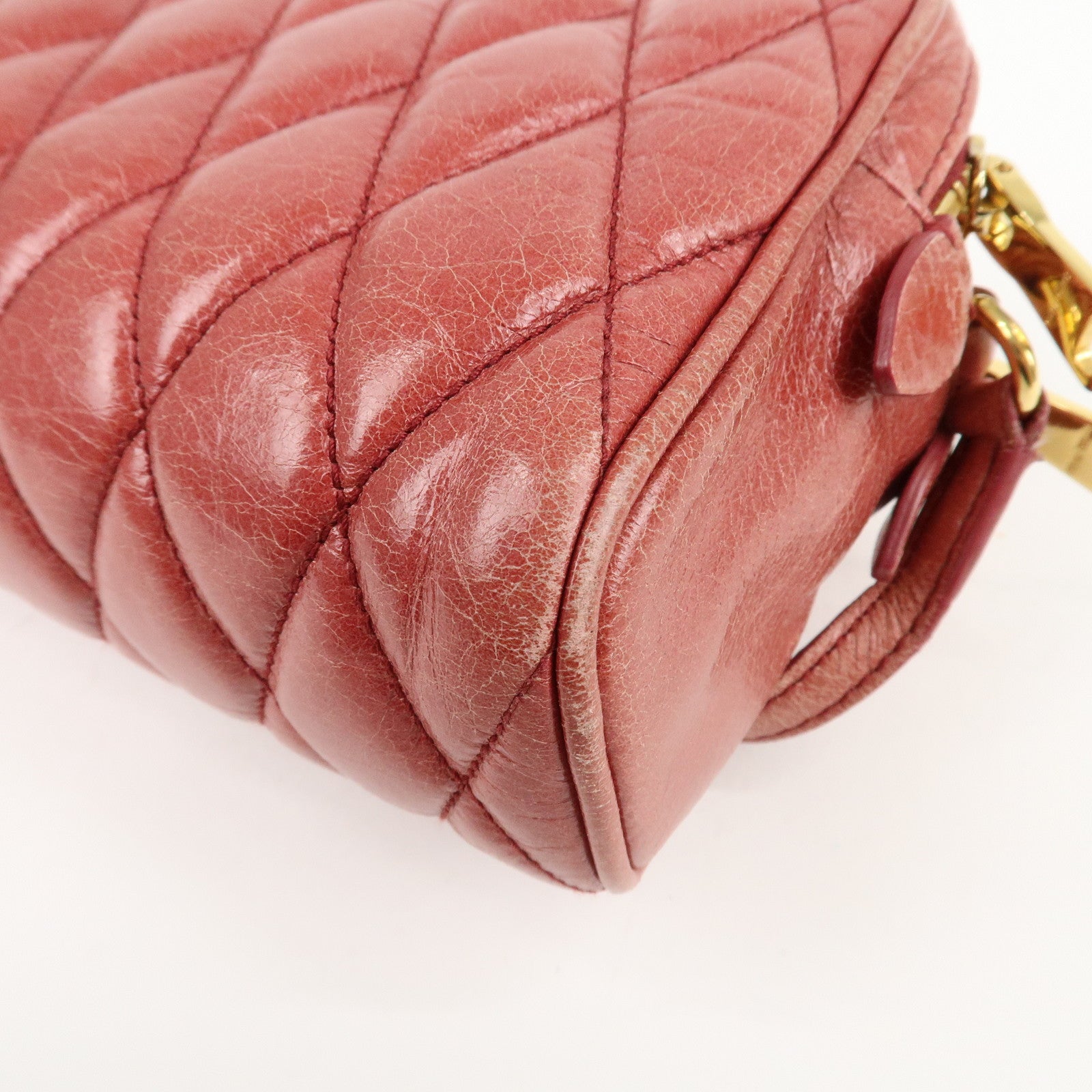 MIU MIU Leather Shoulder Bag Crossbodyb Bag Pink 5BH543 Used