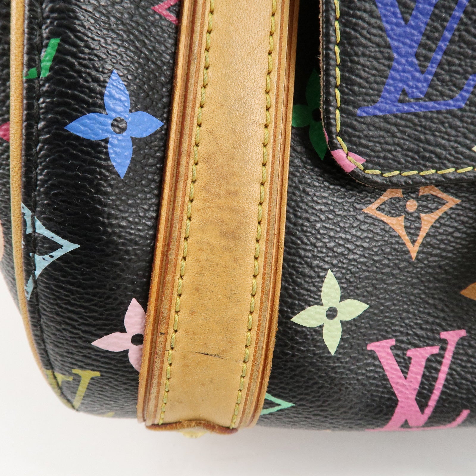 Louis Vuitton Monogram Multicolor Priscilla Hand Bag Noir M40097 Used