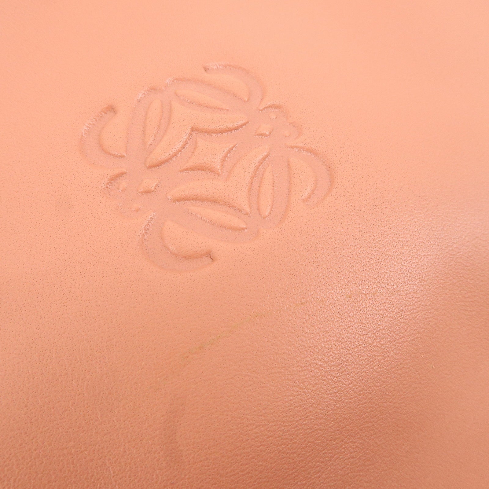LOEWE Anagram Leather Tote Bag Hand Bag Pink Used