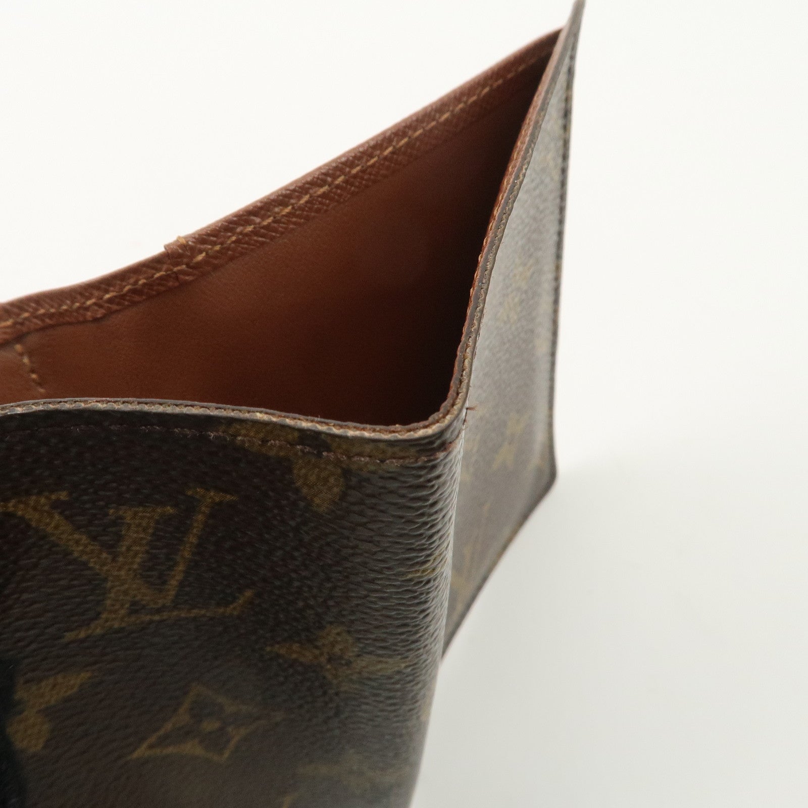 Louis Vuitton Monogram Tri- Fold Card Case Brown M61731 Used
