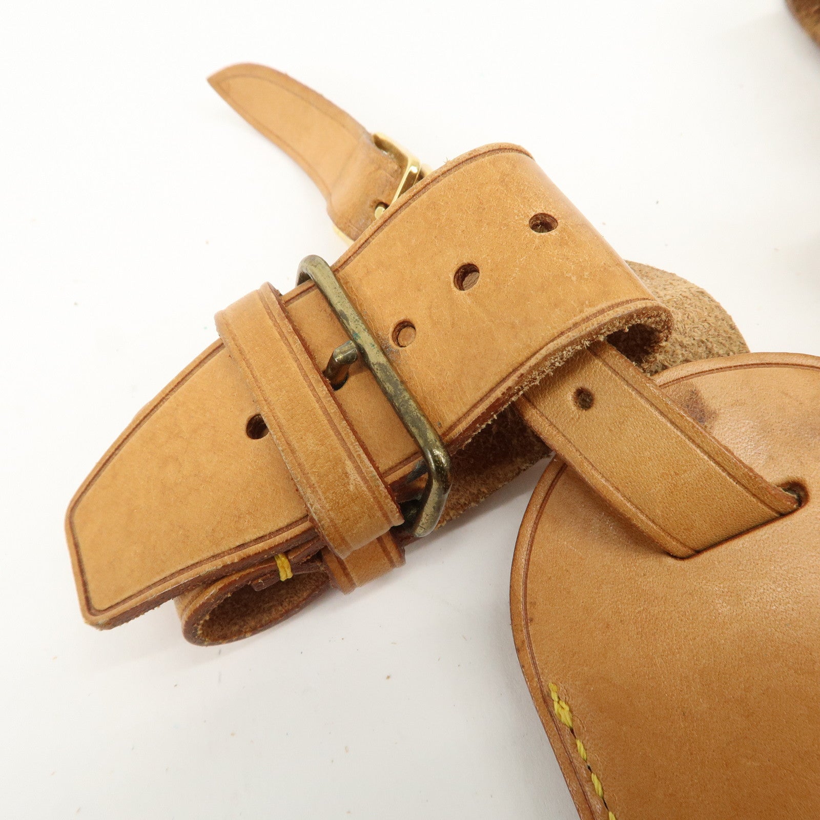 Louis Vuitton Set of 20 Leather Name Tag & Poignet Natural Used