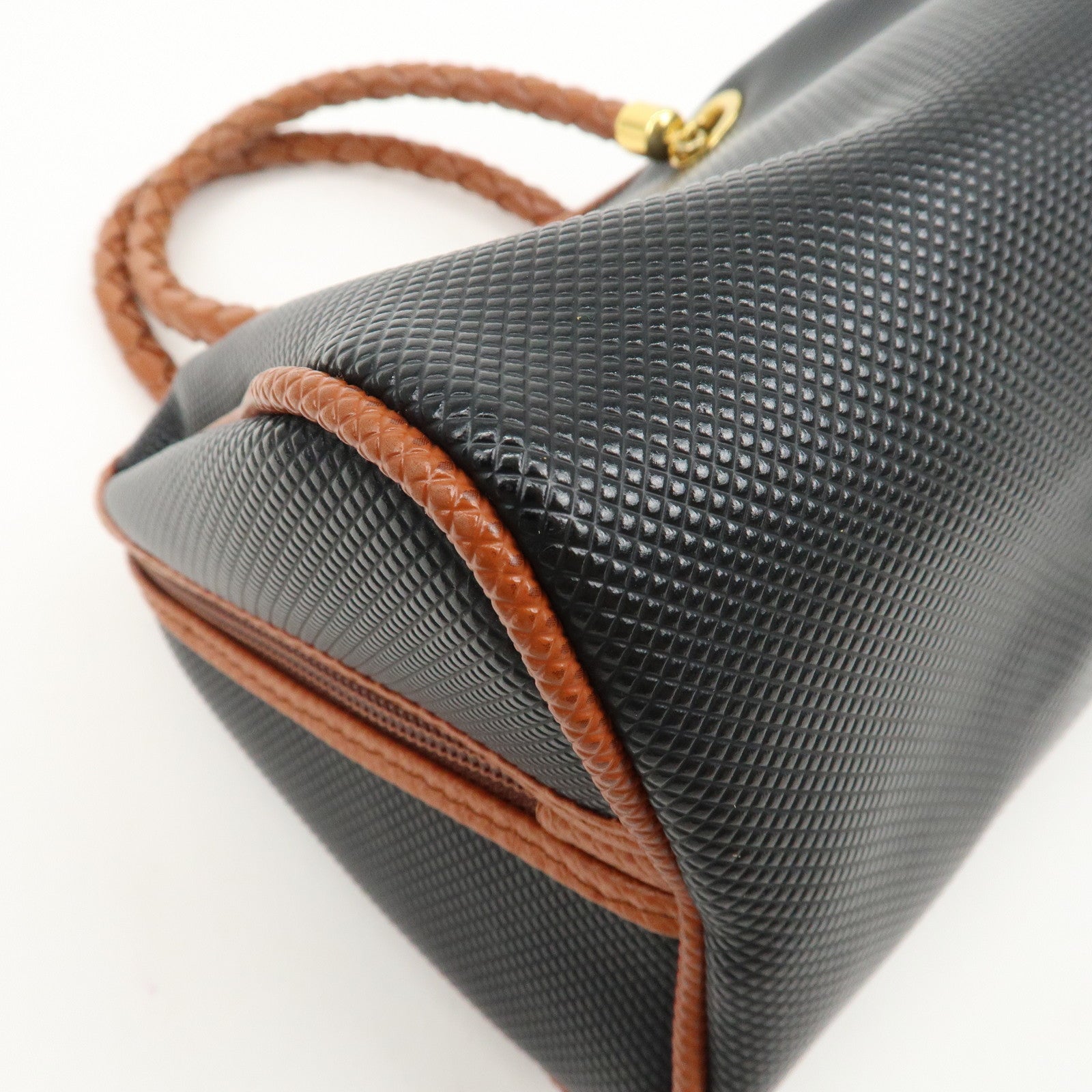 BOTTEGA VENETA Intrecciato PVC Leather Marco Polo Tassel Hand Bag Used