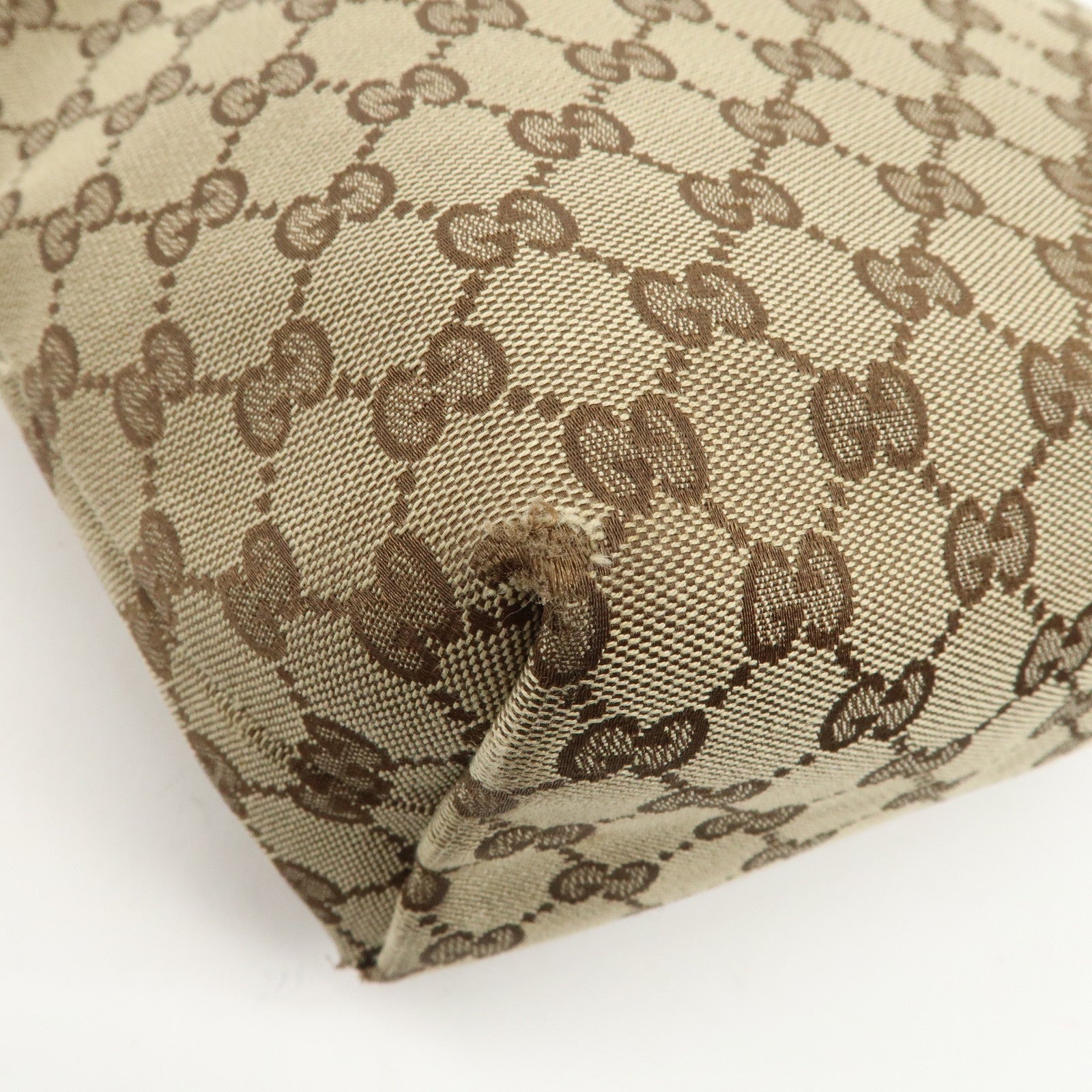 GUCCI Children's ZOO GG Canvas Leather Papagallo Tote Bag 271101 Used