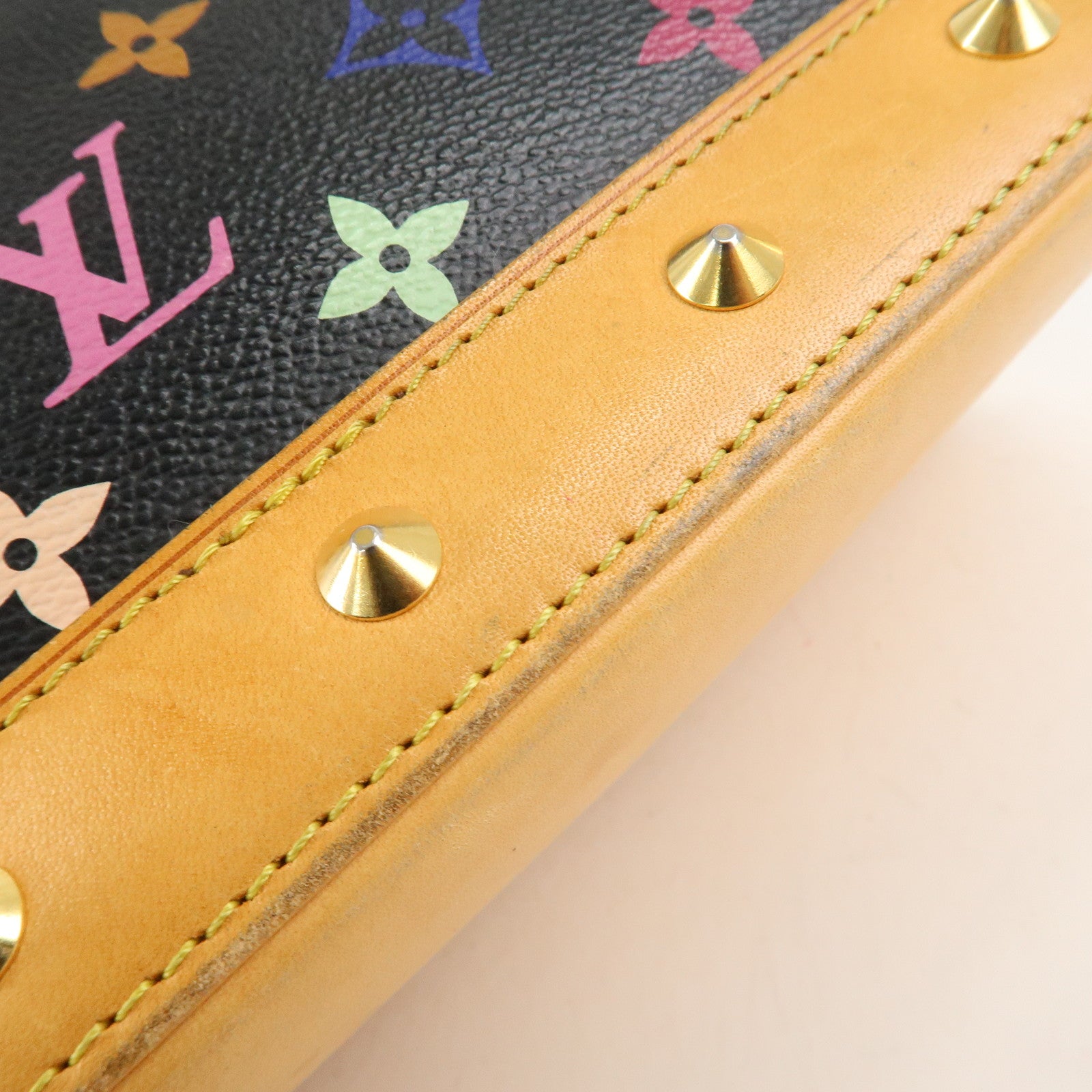 Louis Vuitton Monogram Multicolor Alma Hand Bag Noir M92646 Used