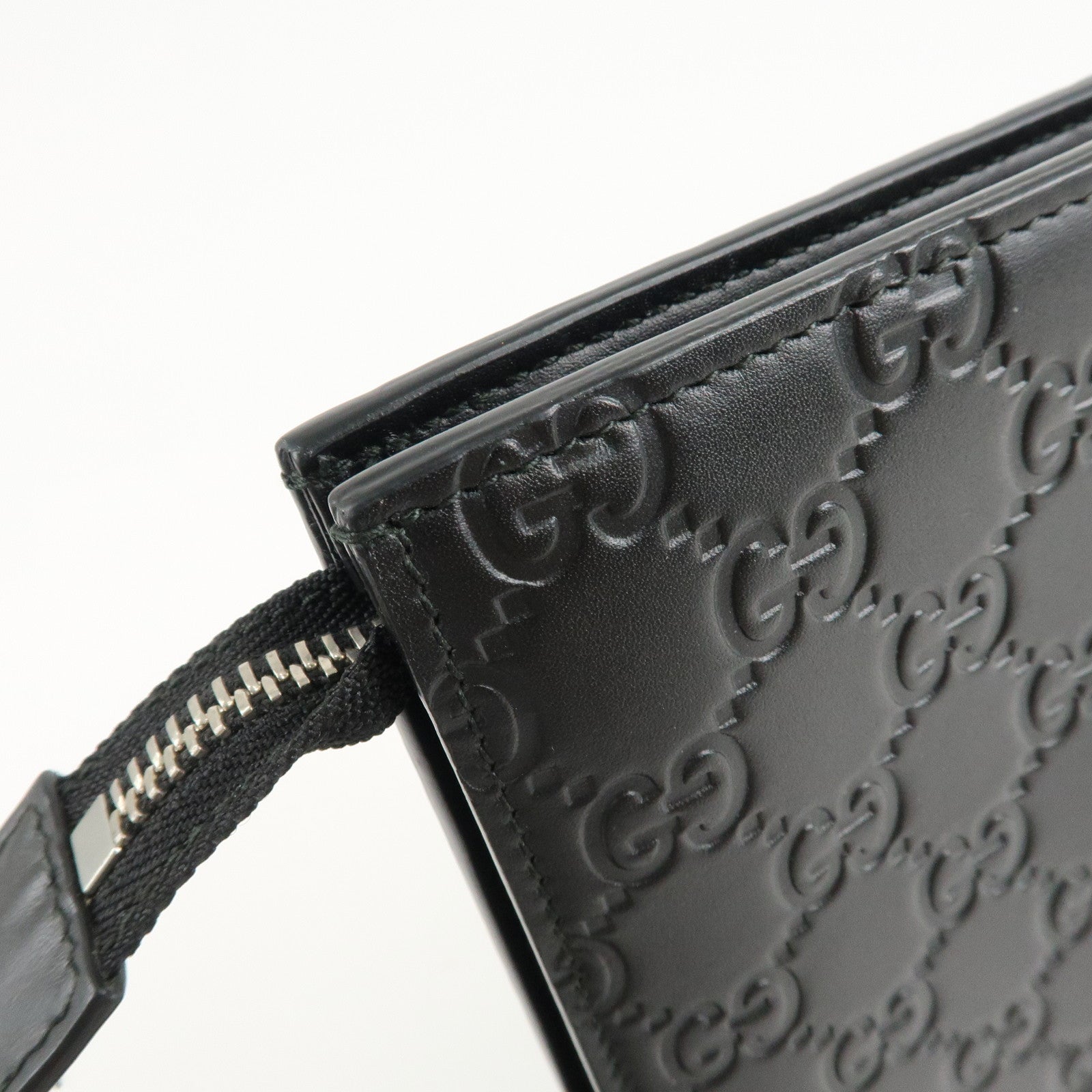 GUCCI Guccissima Sherry Guccissima Leather Clutch Bag 475316 Used