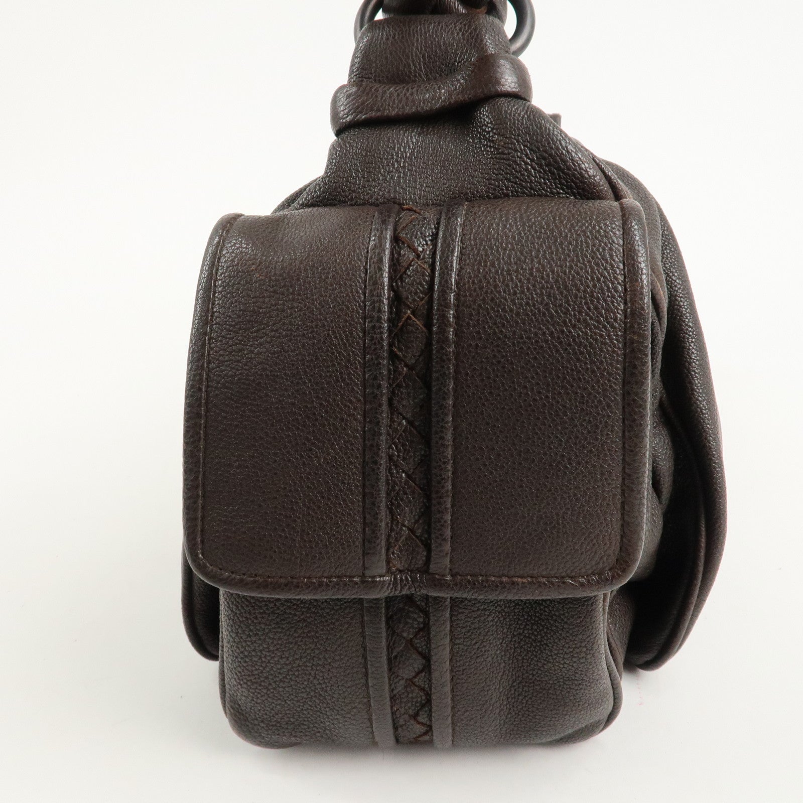 BOTTEGA VENETA Intrecciato Leather Shoulder Bag 179309 Used