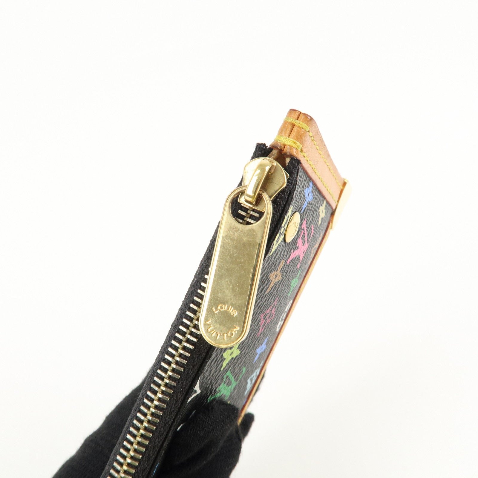 Louis Vuitton Monogram Multicolor Pochette Cles Noir M92654 Used