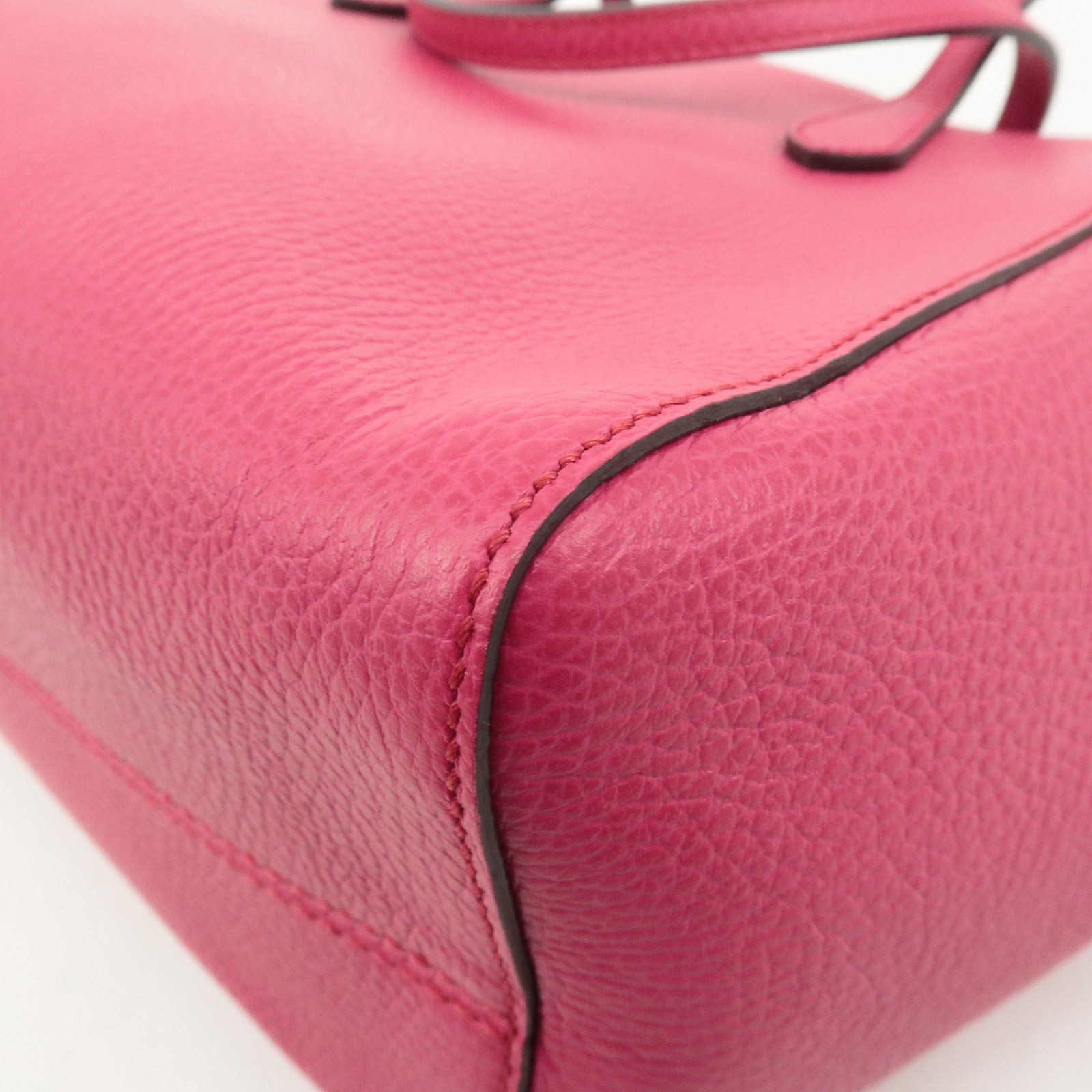 GUCCI Swing Canvas Leather Tote bag Hand Bag Pink 354408 Used