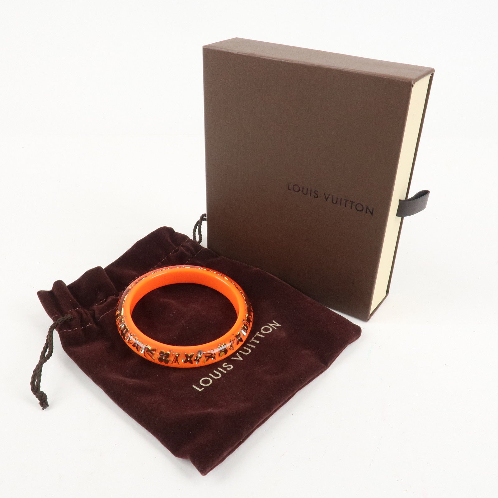 Louis Vuitton Bracelet Inclusion TPM Bangle Orange Used