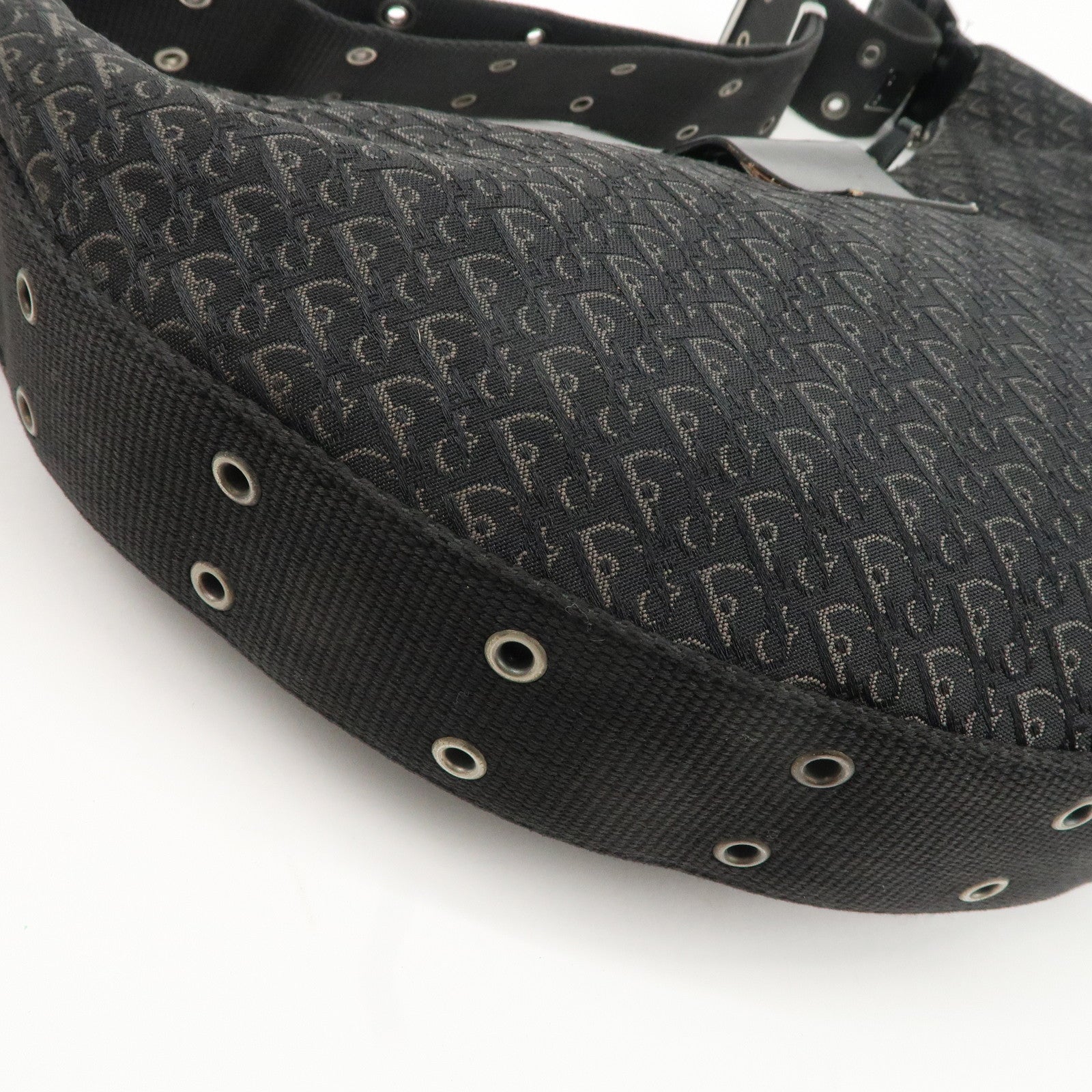 Christian Dior Trotter Street Chic Canvas Leather Shoulder Bag Used