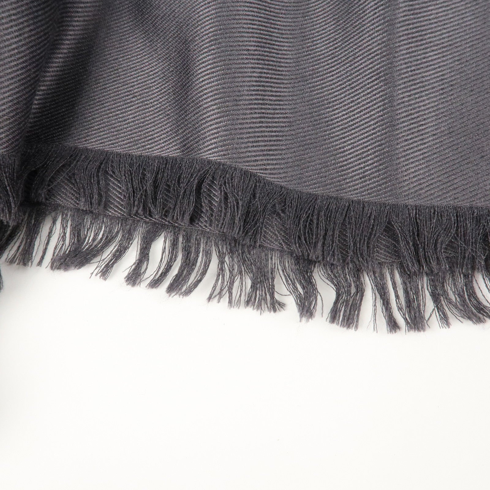 Louis Vuitton Monogram Silk Wool Stole Shawl Gray 402336 Used