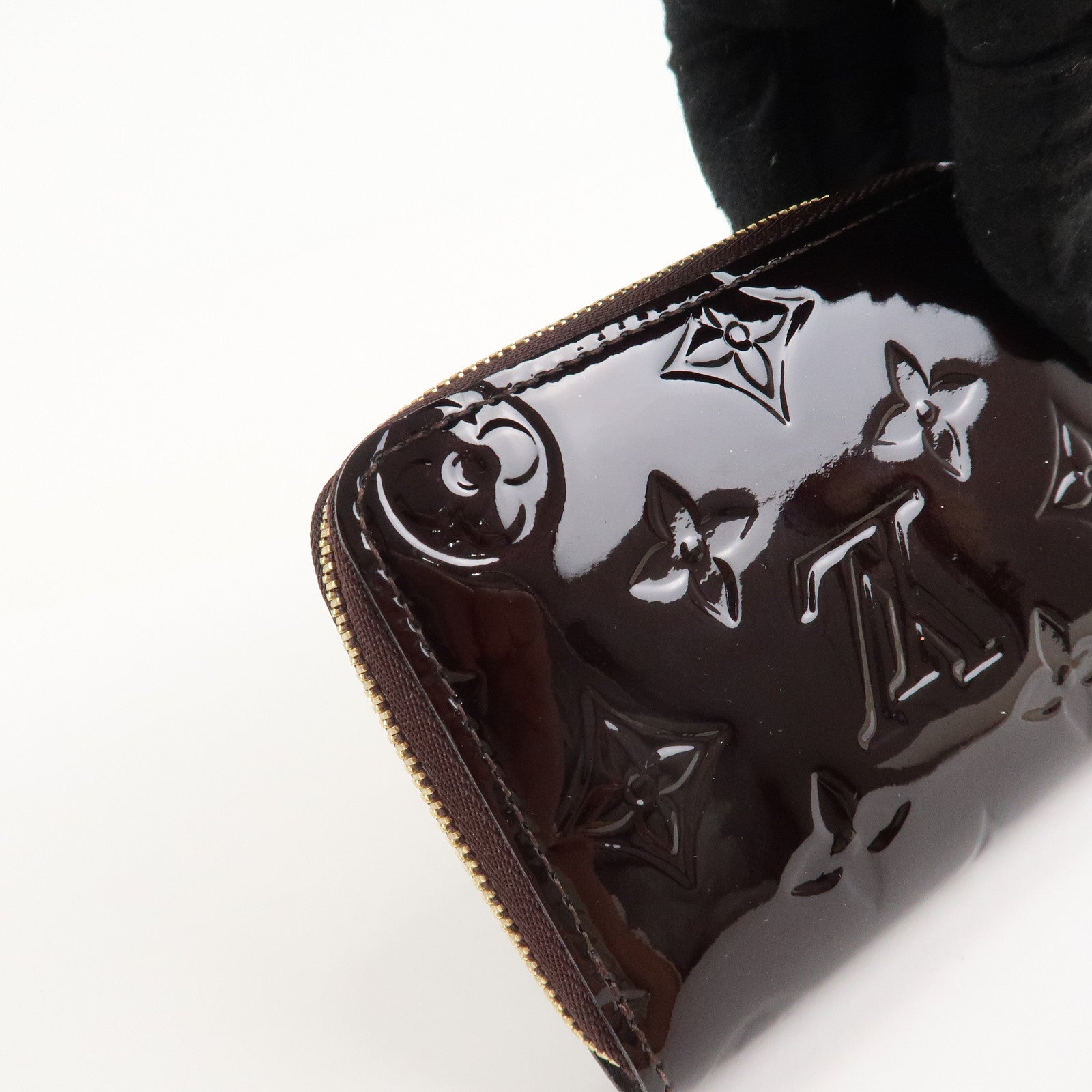 Louis Vuitton Monogram Vernis Zippy Coin Purse Amarante M93607 Used