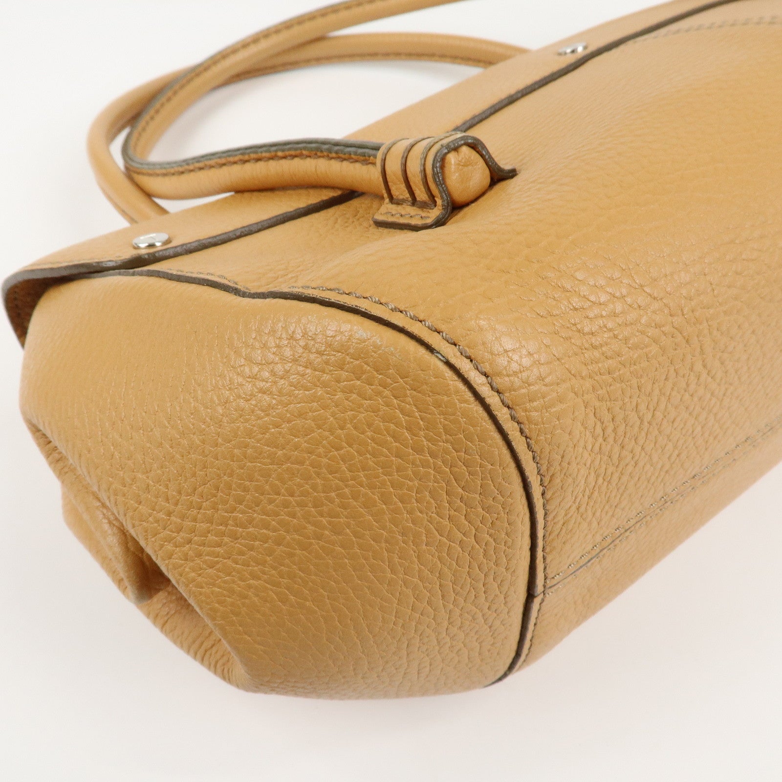 TOD’S Leather One-shoulder Bag Shoulder Bag Hand Bag Brown Used