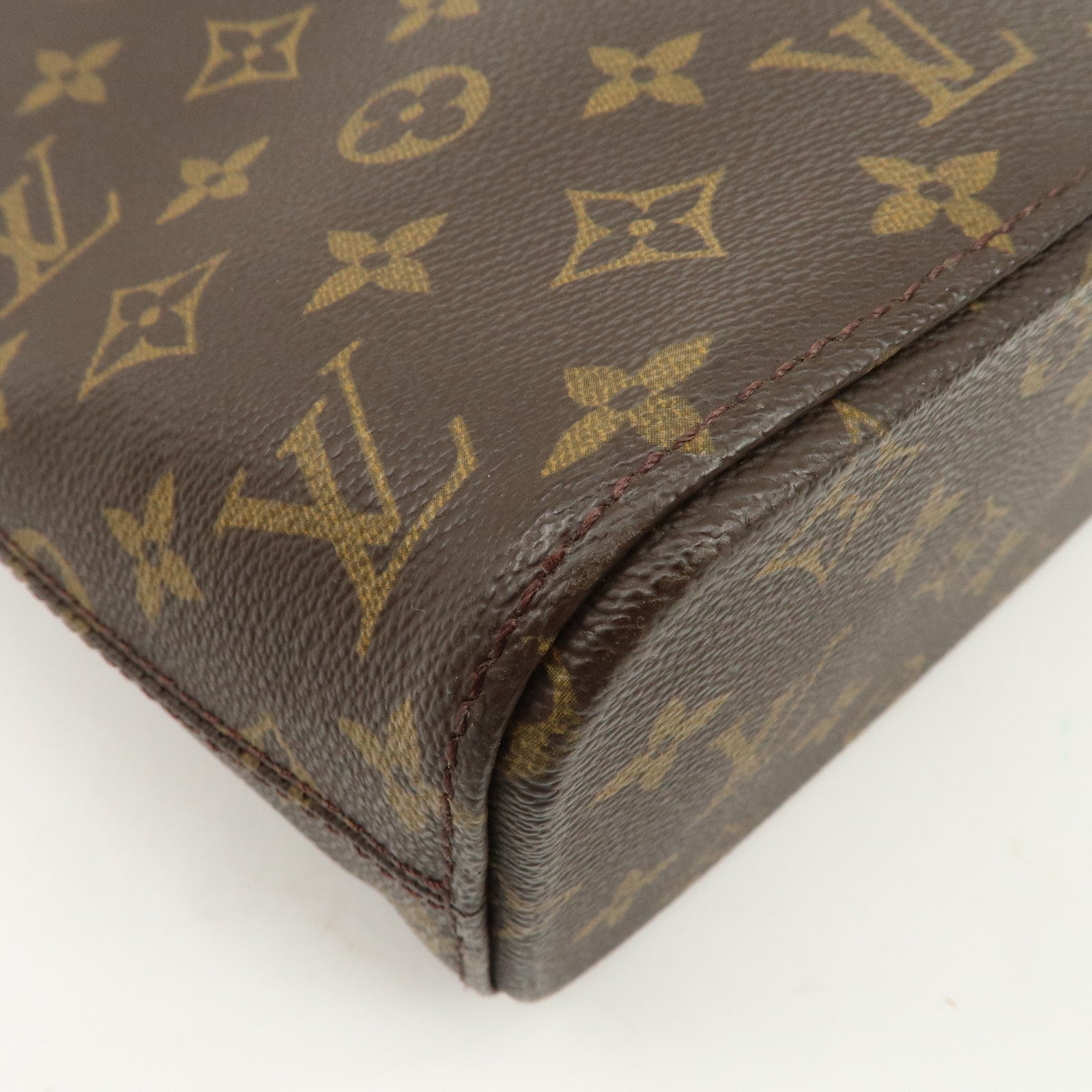 Louis Vuitton Monogram Luco Tote Bag Hand Bag Brown M51155 Used