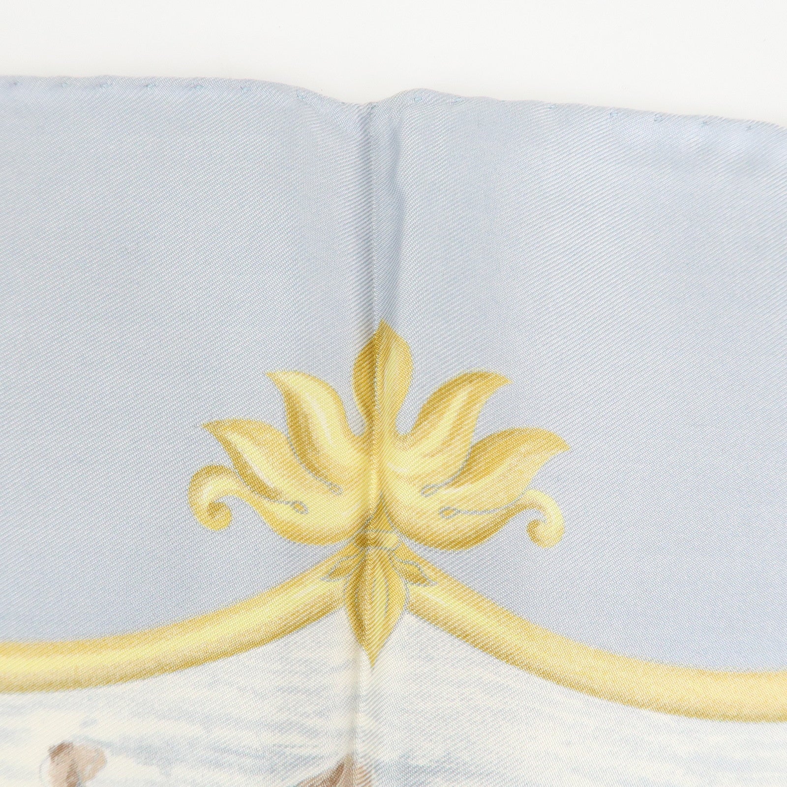 HERMES Carre 90 Silk 100% Scarf Les Chevaux Des Moghols Used