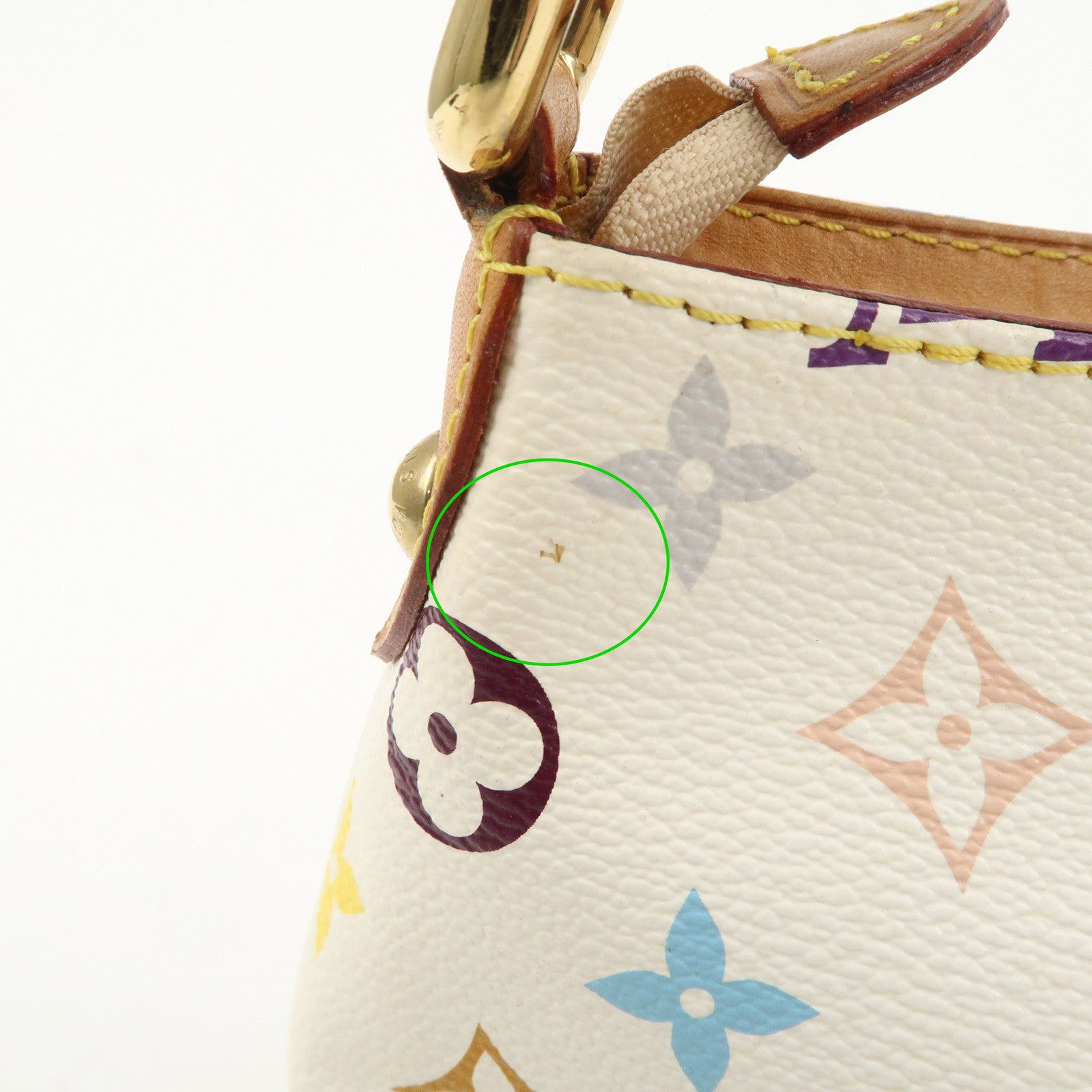 AuthLouis Vuitton Monogram Multicolor Eliza Shoulder Bag Blanc M40098 Used