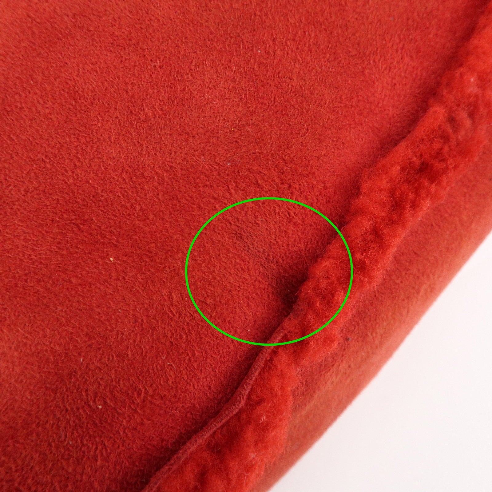 CHANEL Mouton Suede Tote Bag Hand Bag Shoulder Bag Red Used