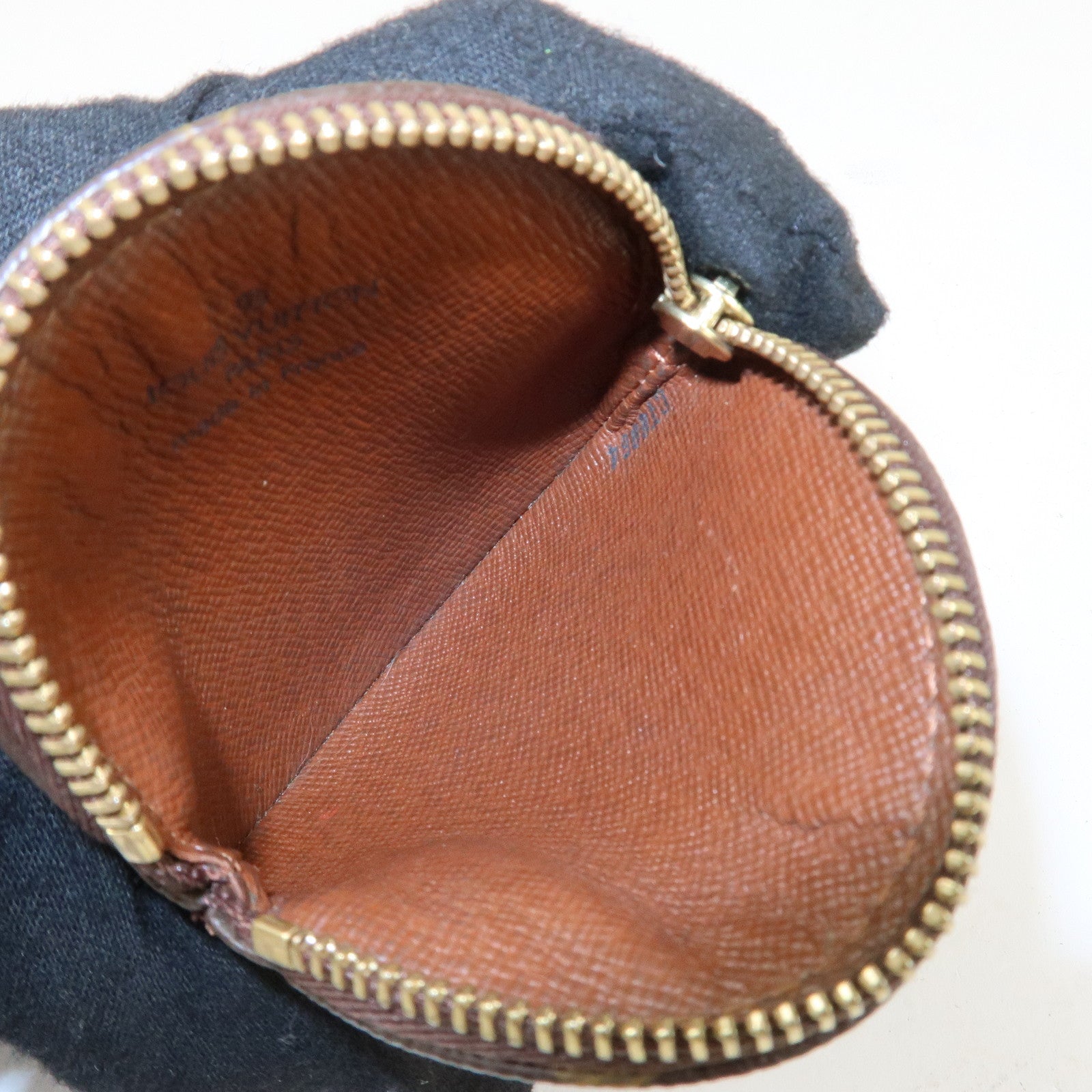 Louis Vuitton Monogram Porte Monnaie Rond Coin Case M61926 Used
