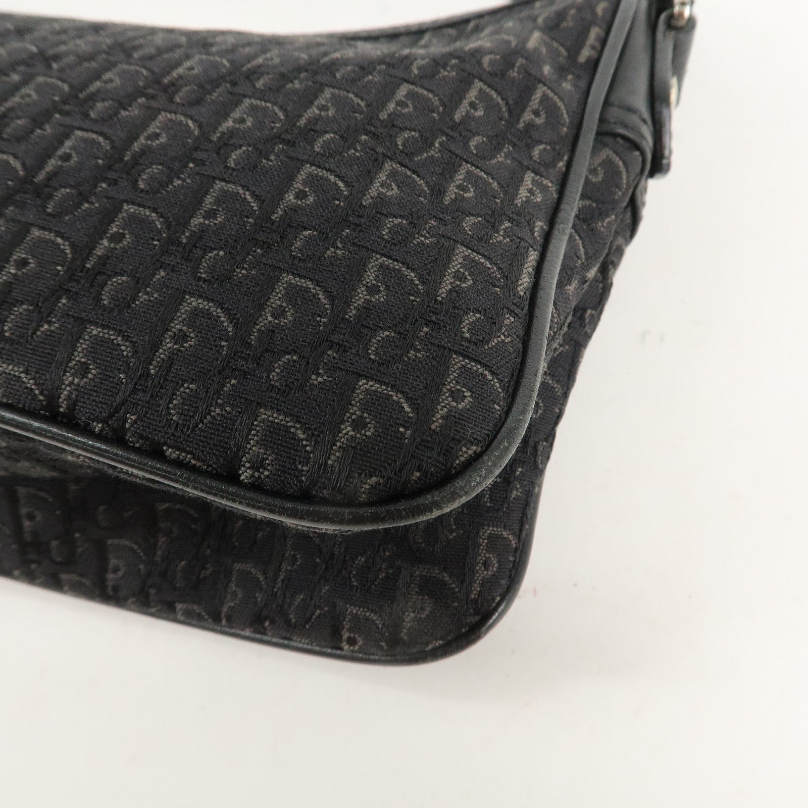 Christian Dior Trotter Street Chic Canvas Leather Shoulder Bag Used