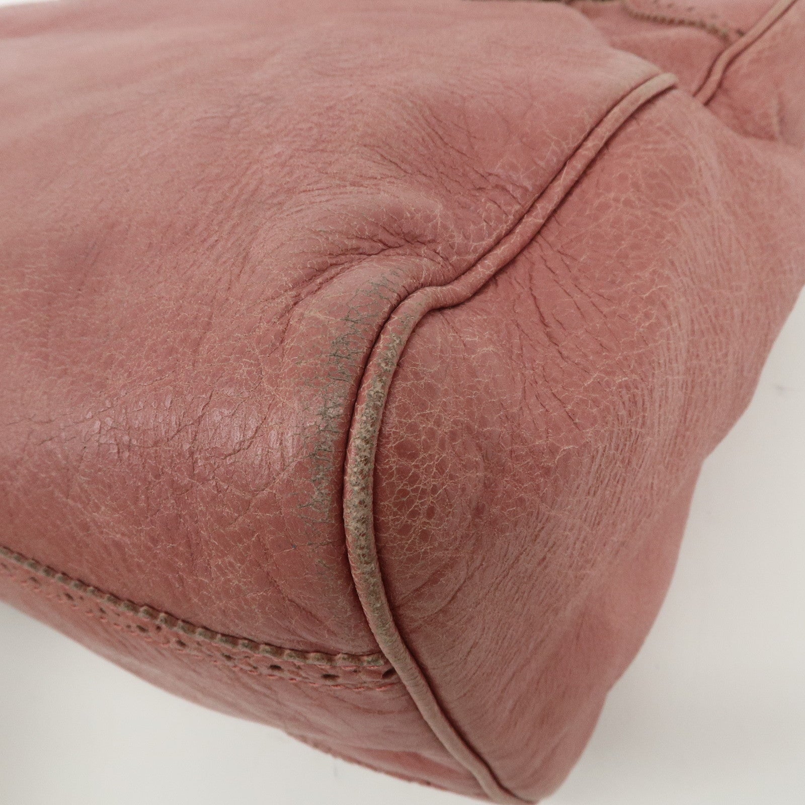 BALENCIAGA Leather Giant Velo 2Way Bag Hand Bag Pink 258045 Used