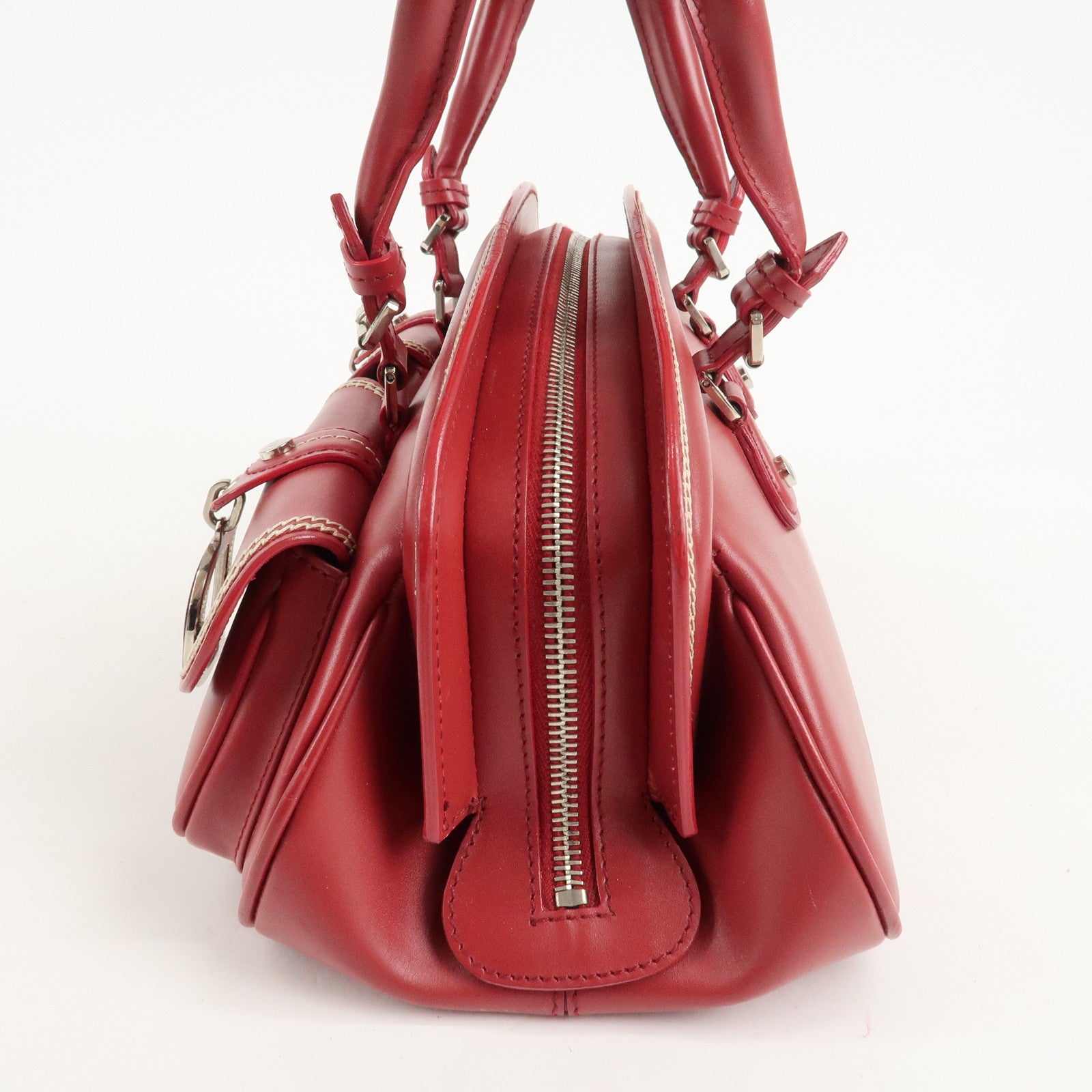 Christian Dior Detective Bag Satchel Bag Hand Bag Red Used