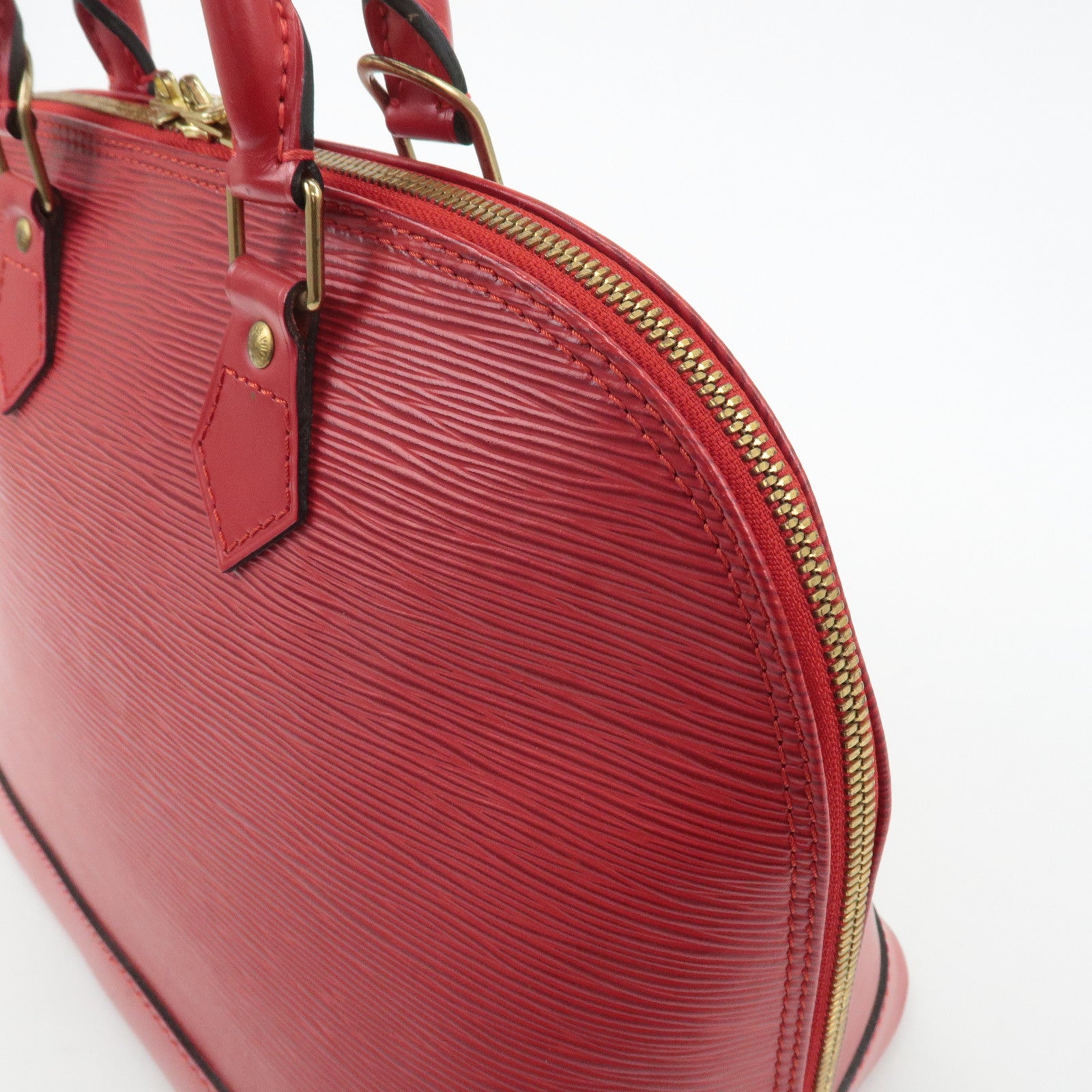 Louis Vuitton Epi Alma Hand Bag Castilian Red Used