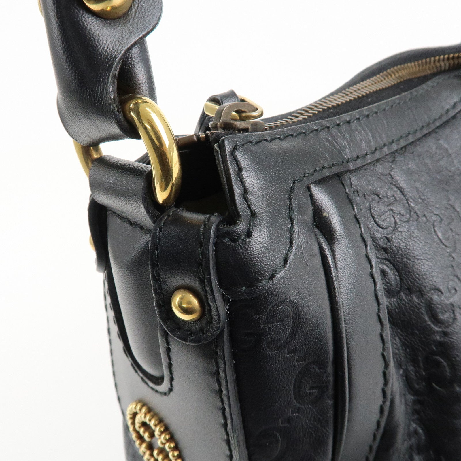 GUCCI Guccissima Scarlet Guccissima Leather Shoulder Bag 282298 Used