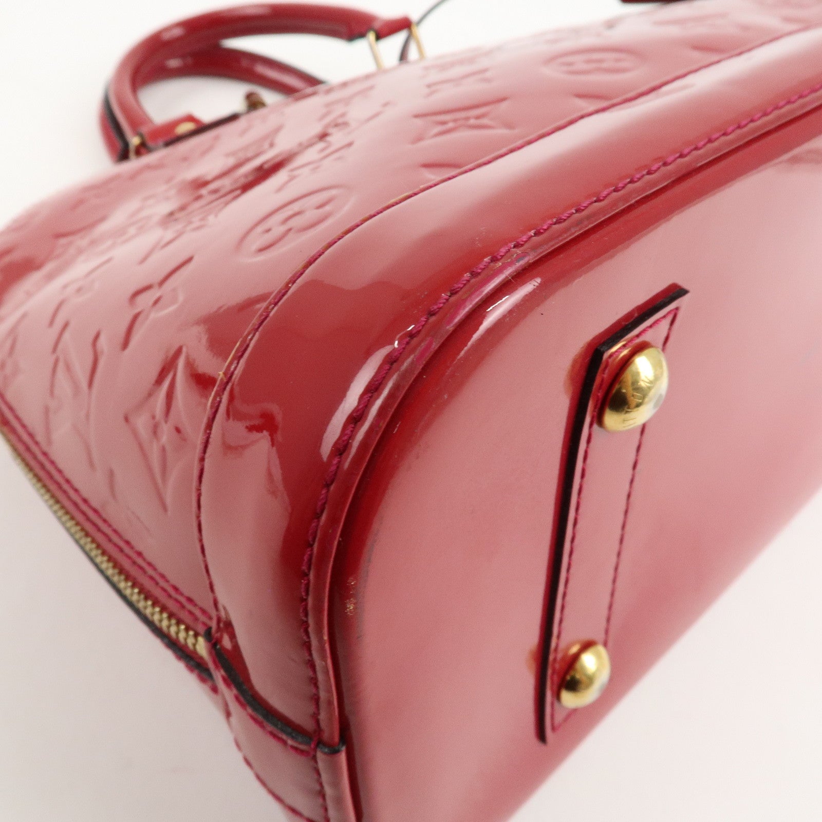 Louis Vuitton Monogram Vernis Alma PM Hand Bag Rose Indien M91770 Used