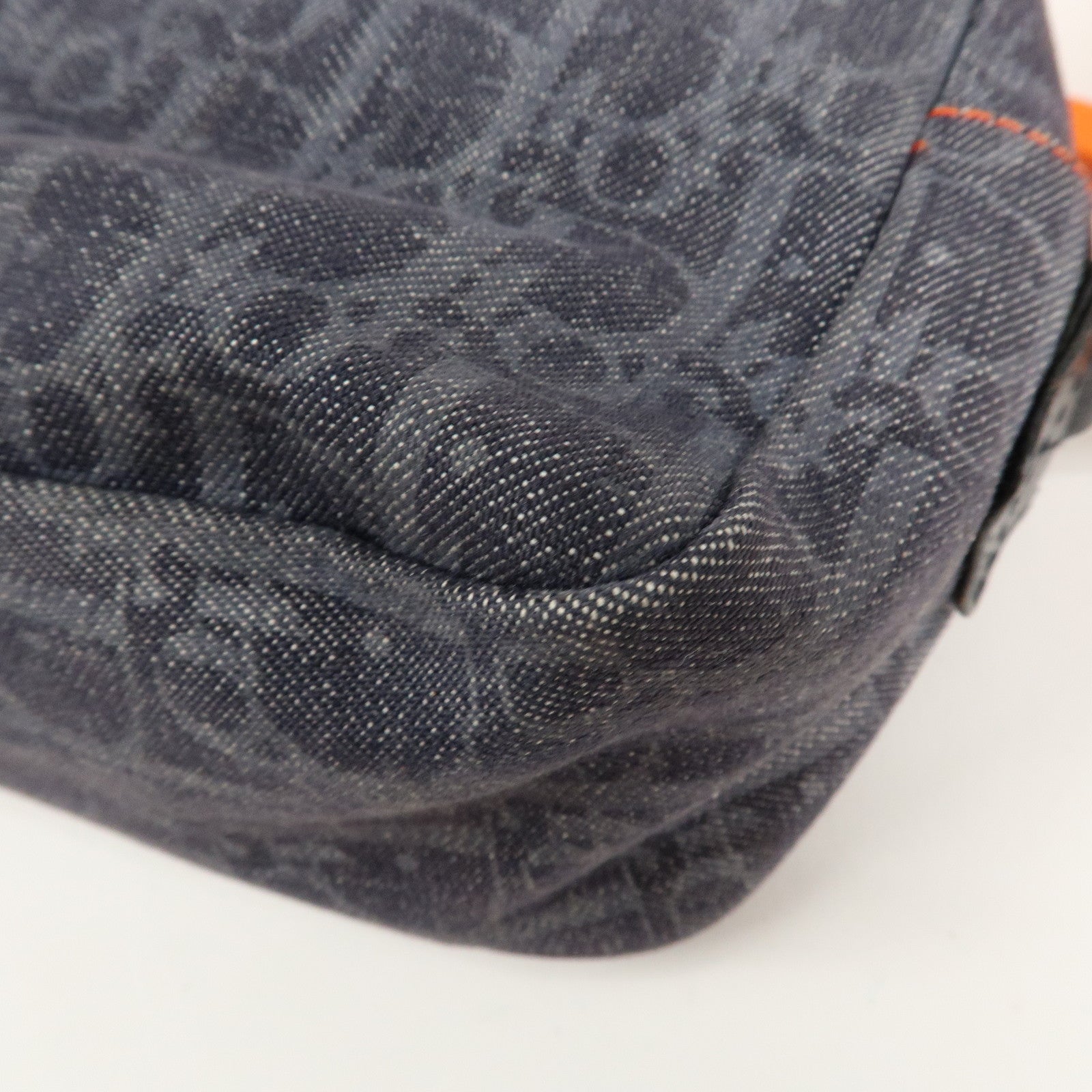 Christian Dior Trotter Flight Line Denim Leather Shoulder Bag Used