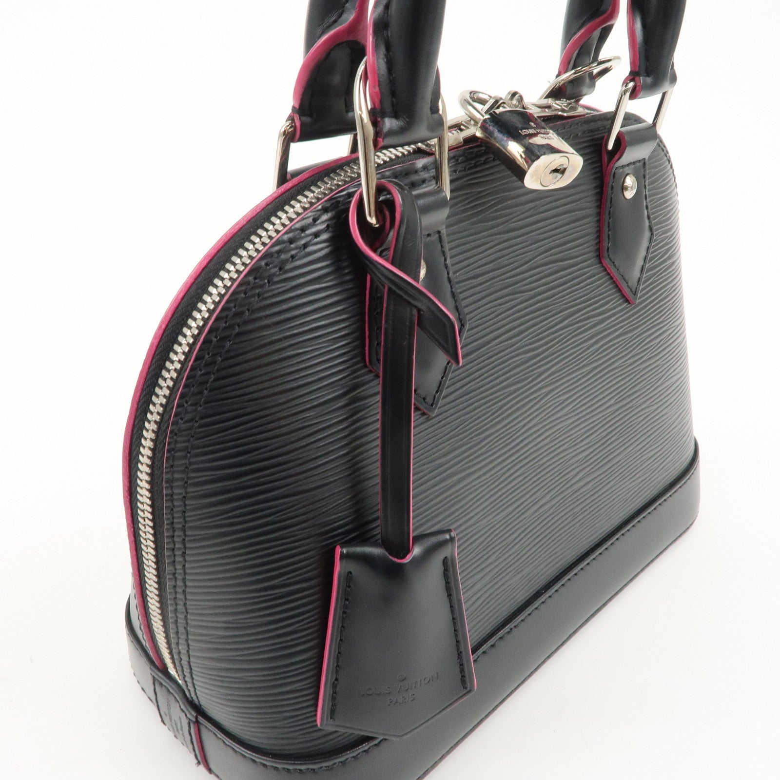 Louis Vuitton Epi Alma BB 2Way Shoulder Bag Noir Pink M54160 Used