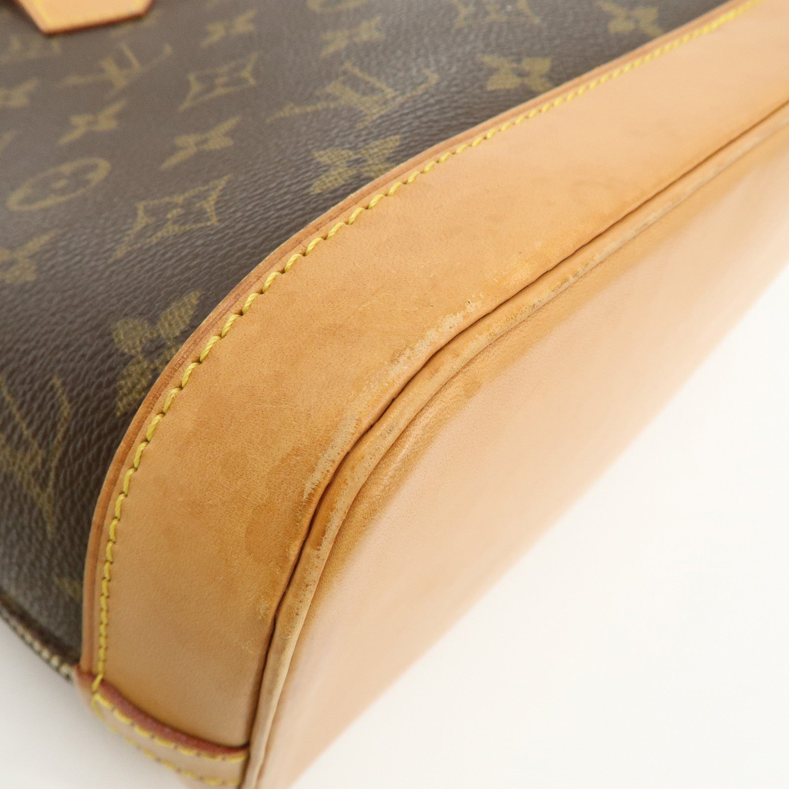 Louis Vuitton Monogram Alma Hand Bag Brown M51130 Used