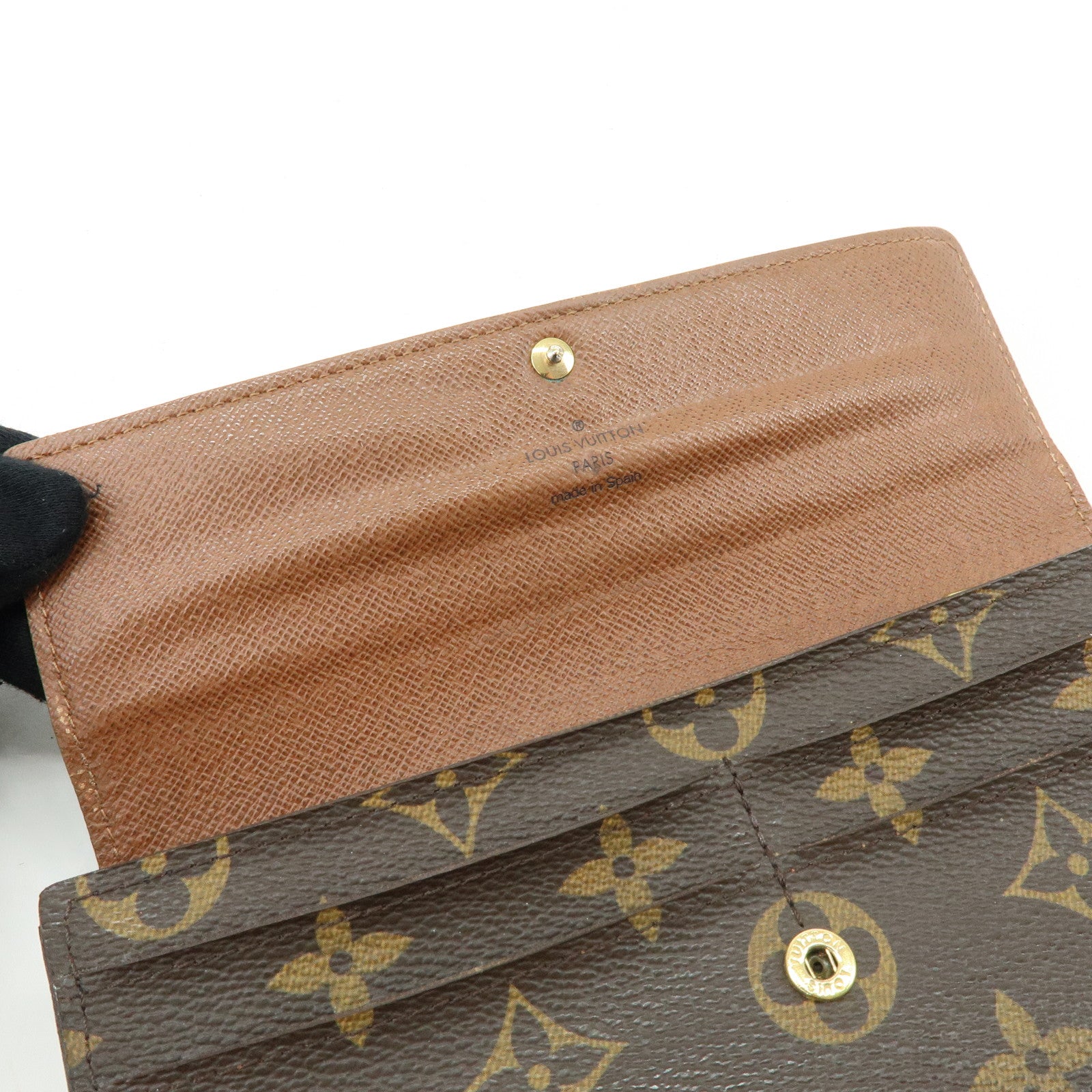 Louis Vuitton Monogram Portefeuille Sarah Long Wallet Brown M61734