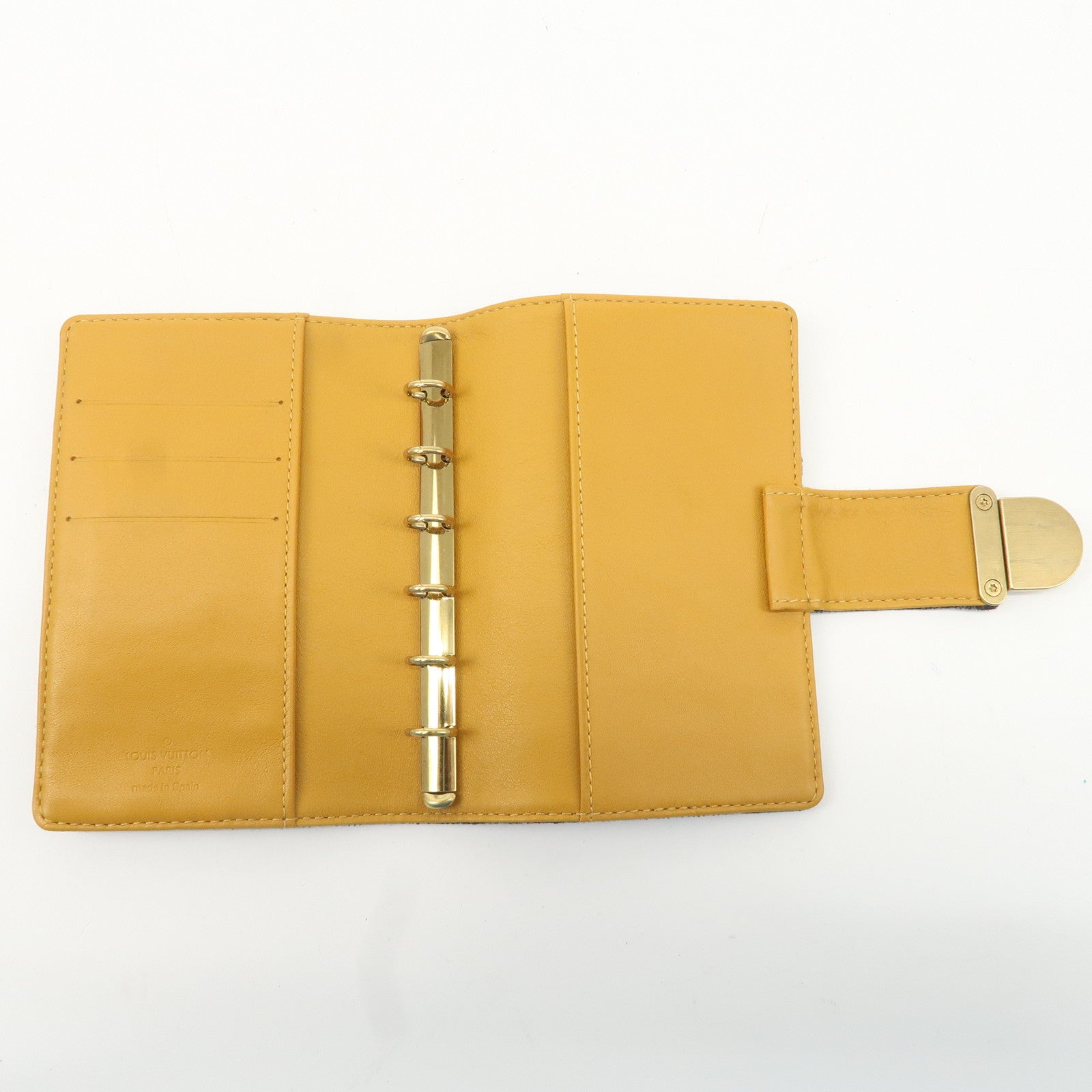 Authc Louis Vuitton Monogram Denim Agenda PM Planner Cover Noir R21038 Used