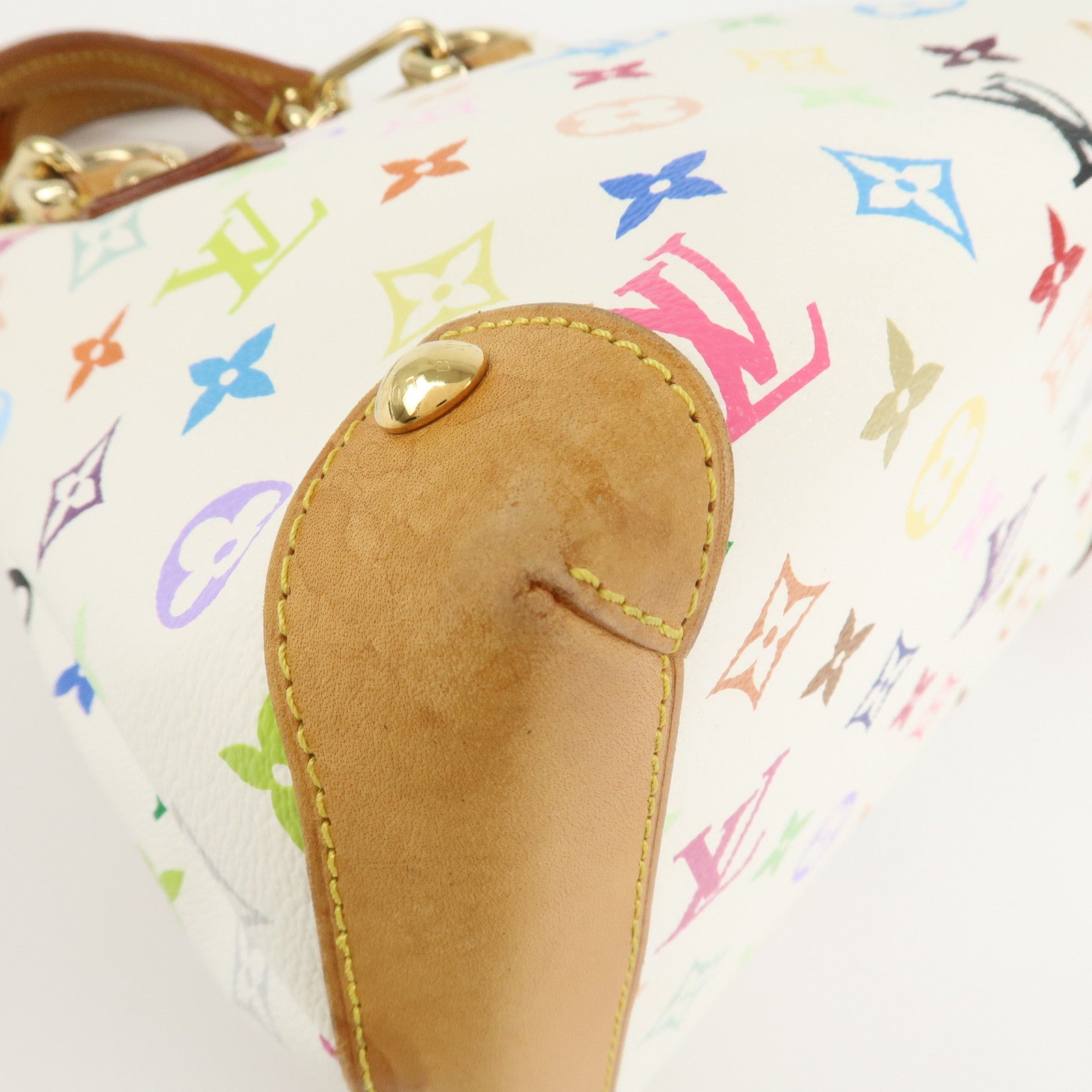 Louis Vuitton Monogram Multicolor Audra Hand Bag Blanc M40047 Used