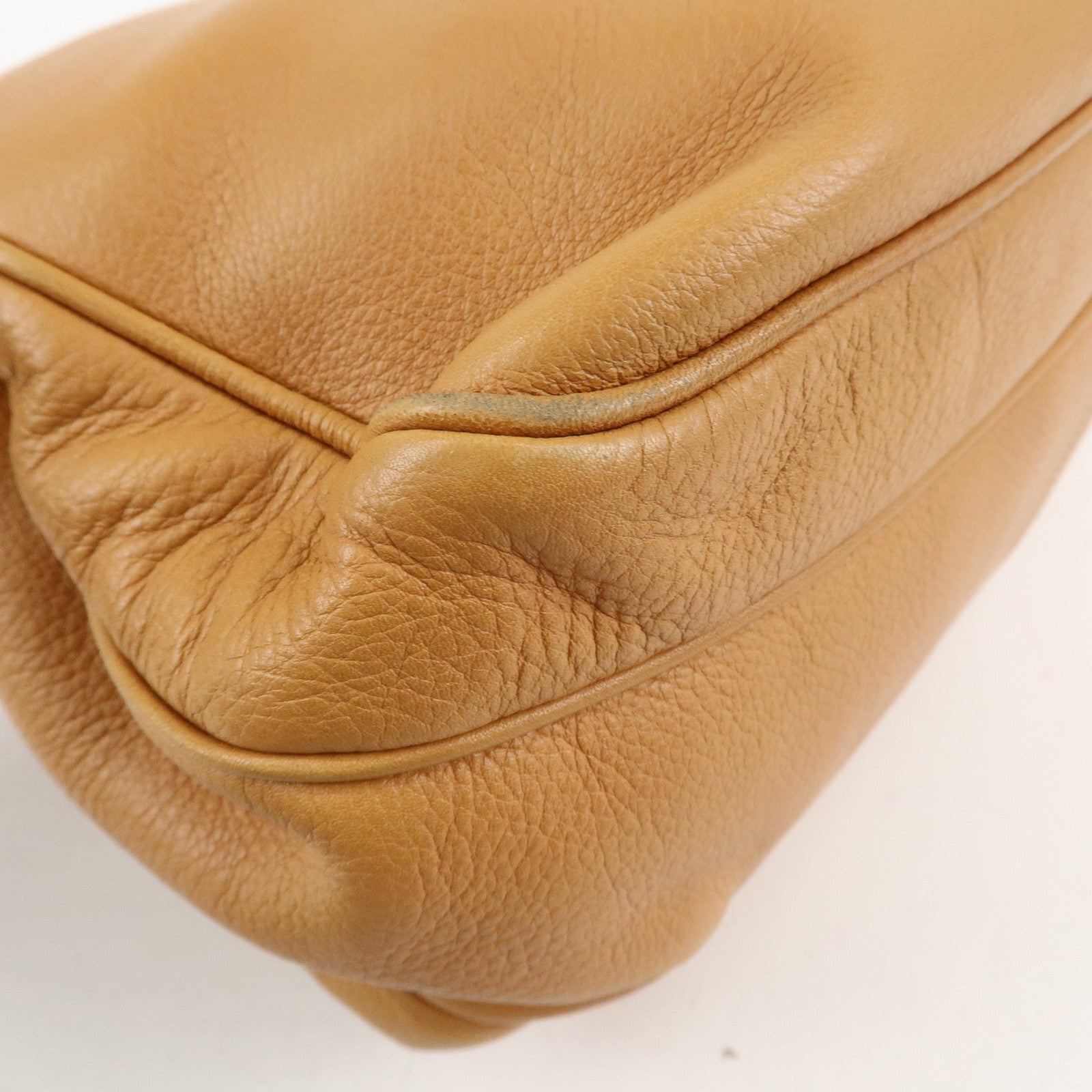 LOEWE Anagram Leather Shoulder Bag Crossbody Bag Brown Used