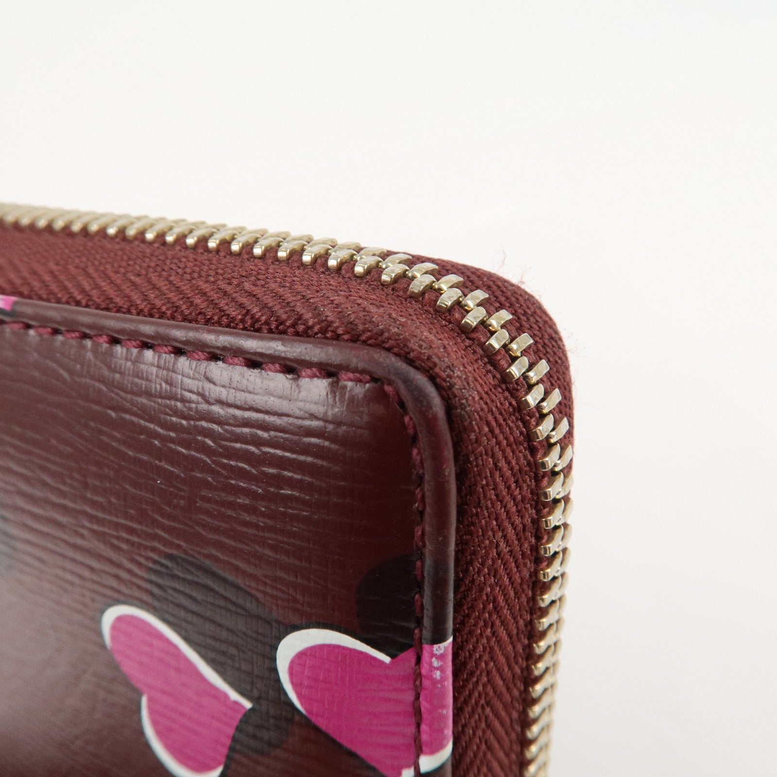 GUCCI Interlocking G Leather Long Wallet Heartbeat Print 309705 Used