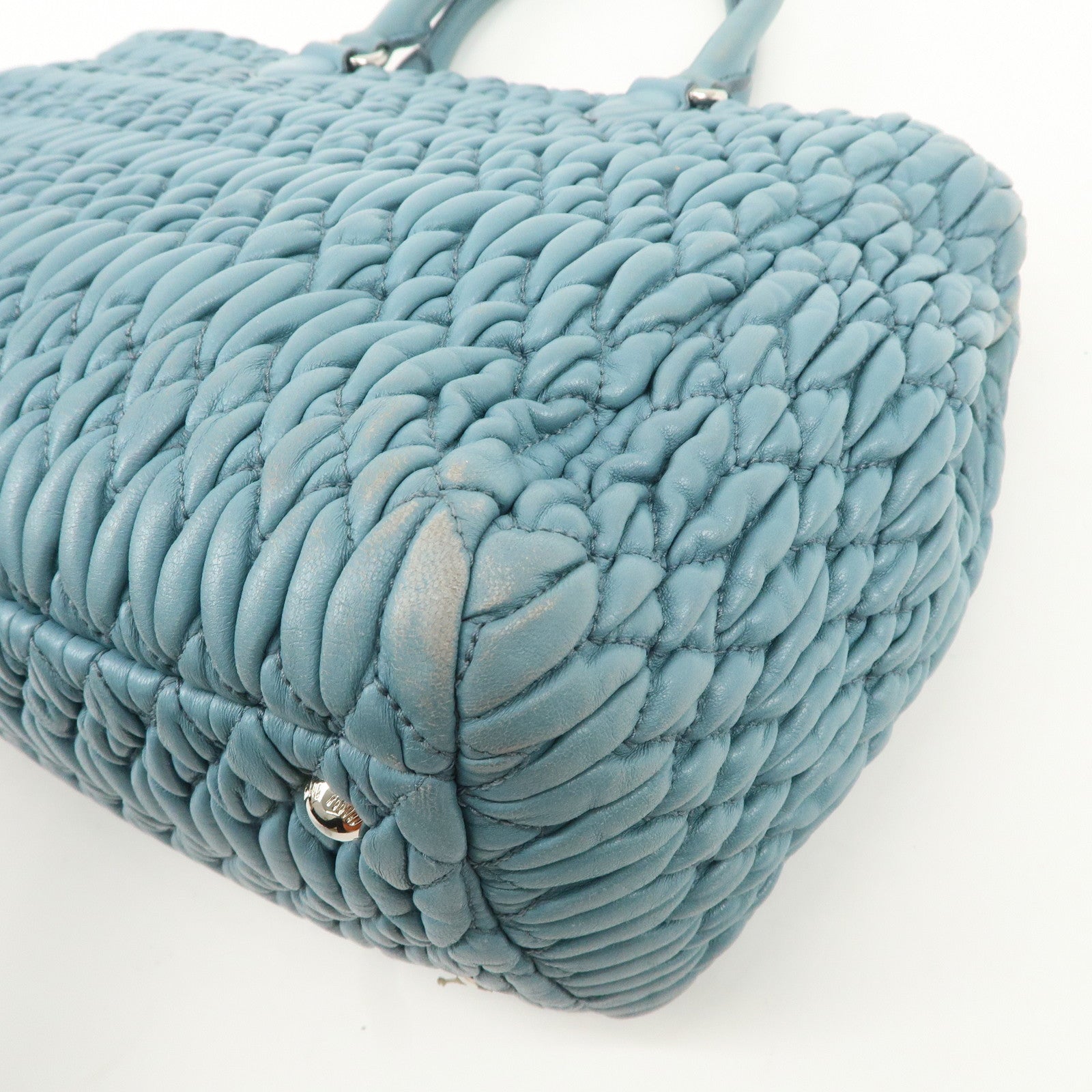 MIU MIU Matelasse Nappa Crystal Leather 2WAY Bag RN0958 Used