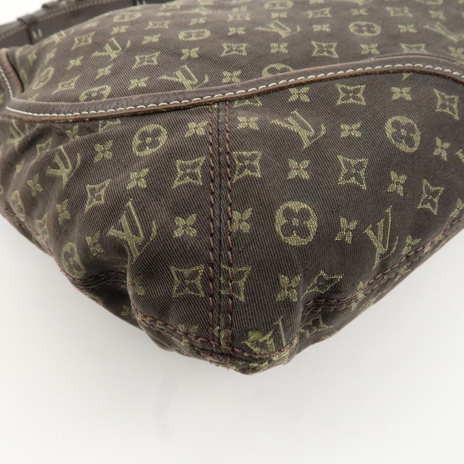 Louis Vuitton Monogram Mini Lin Manon MM Shoulder Bag Ebene M95619 Used