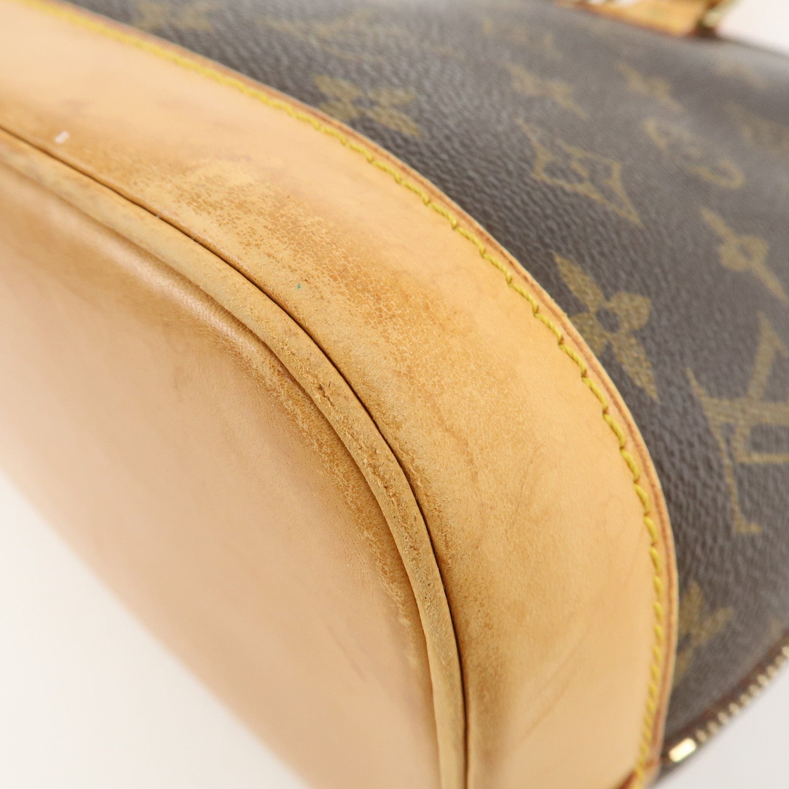 Louis Vuitton Monogram Alma Hand Bag Brown M51130 Used