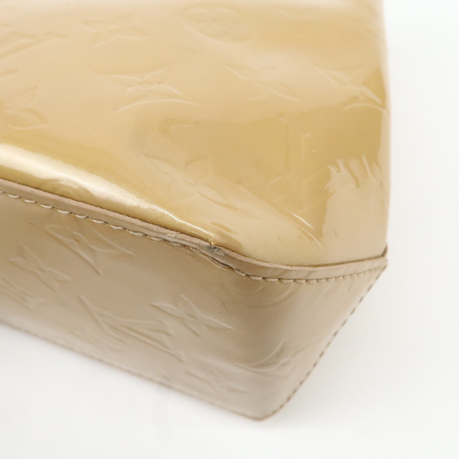 Louis Vuitton Monogram Vernis Lead PM Hand Bag Noisette M91334 Used