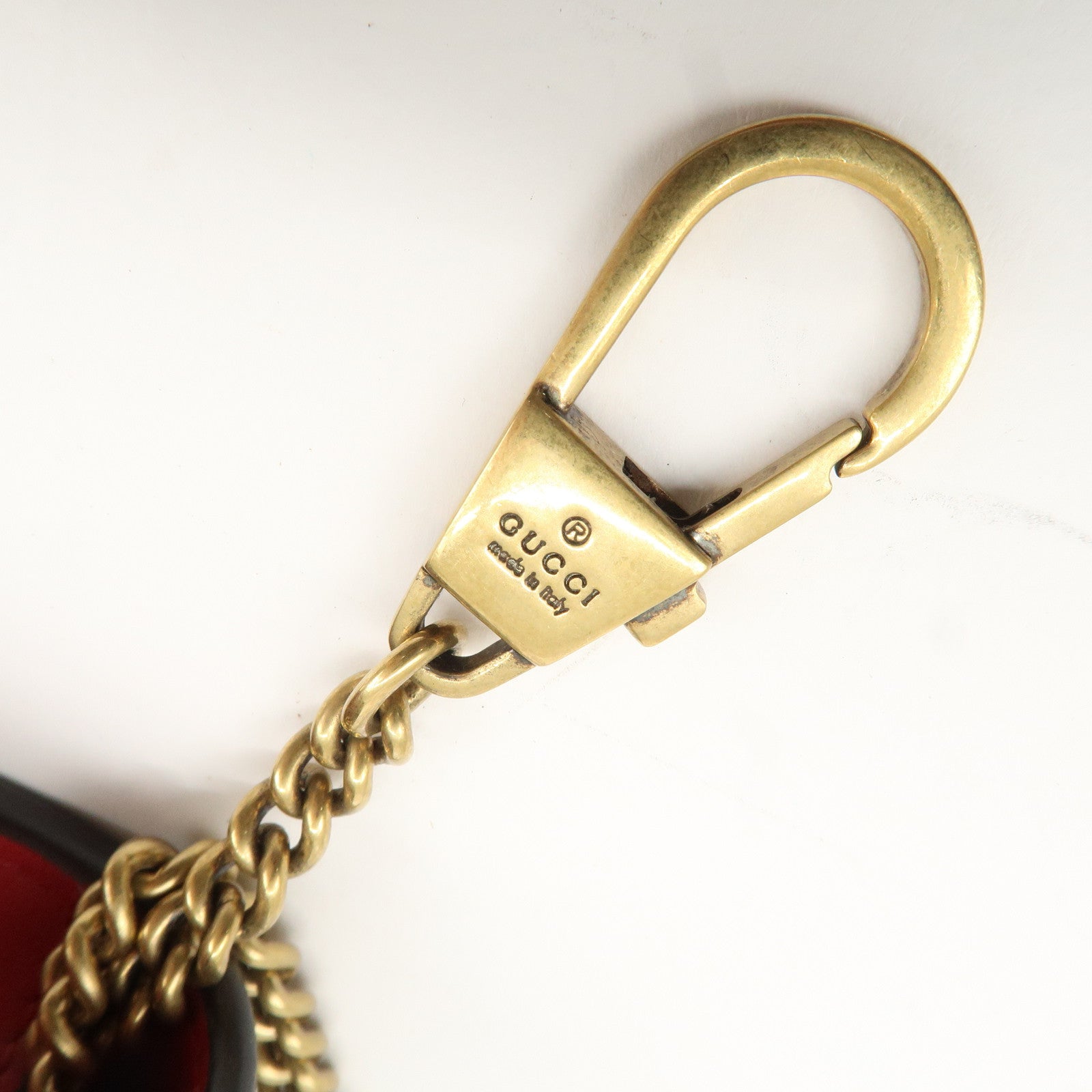 GUCCI GG Supreme Leather Cherry Chain Shoulder Bag 481291 Used