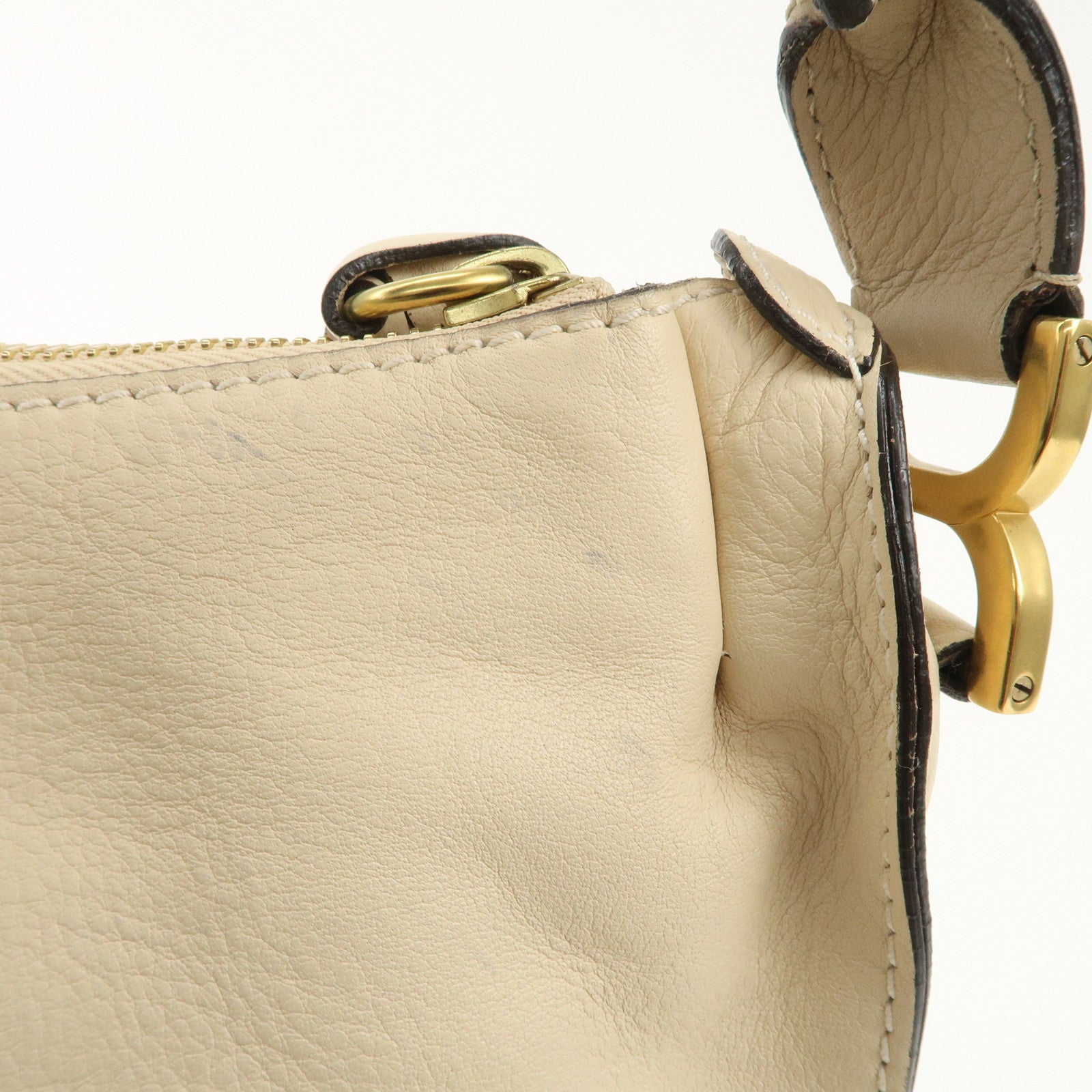 Chloe leather Marcy one-shoulder bag Beige 021156-27 Used