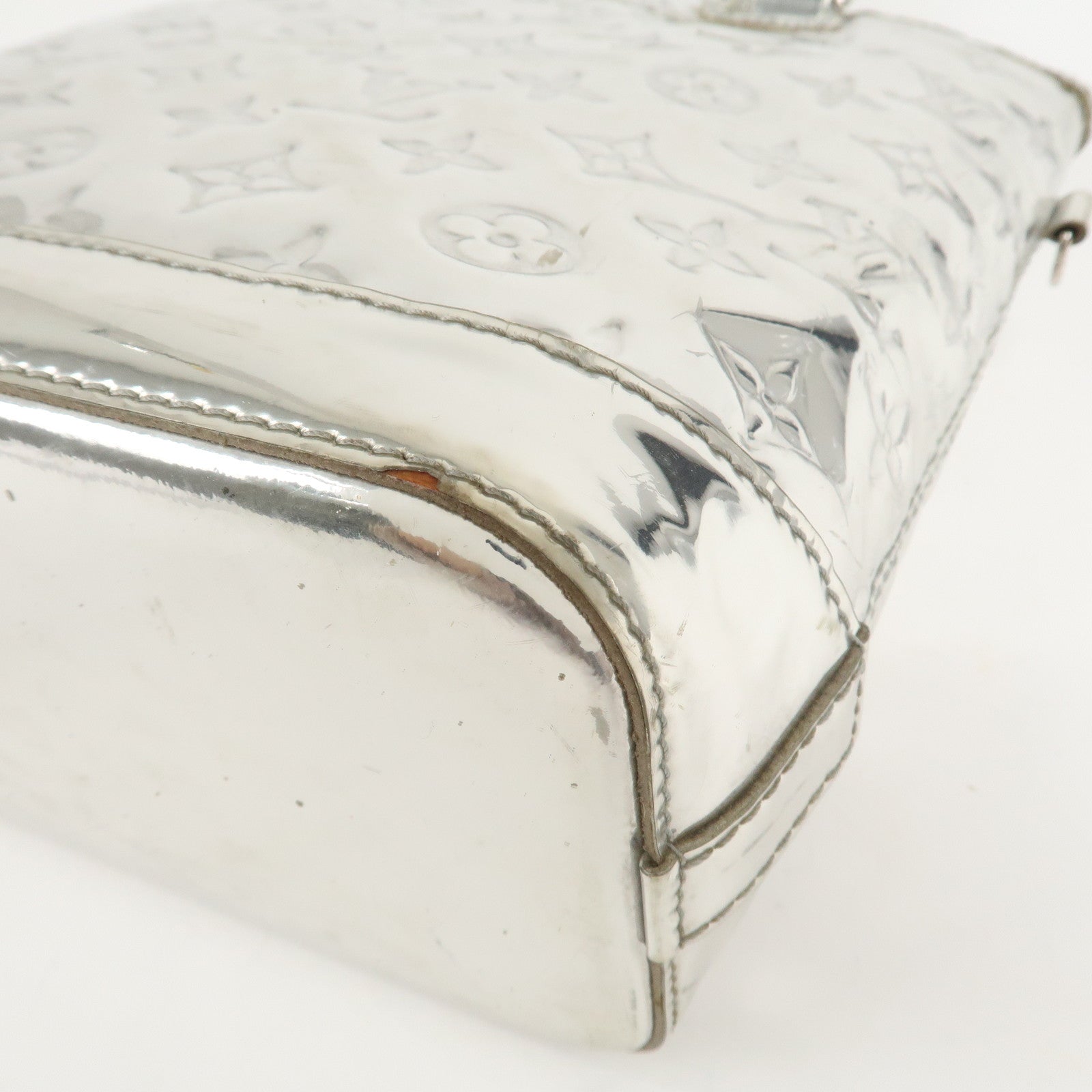 Louis Vuitton Monogram Miroir Lock It Hand Bag Silver M95449 Used