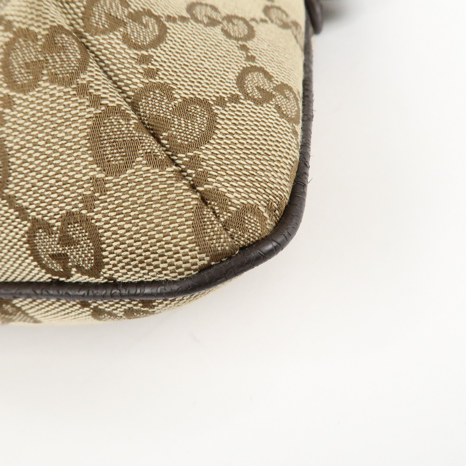 GUCCI Sherry GG Canvas Leather Shoulder Bag Crossbody 189749 Used