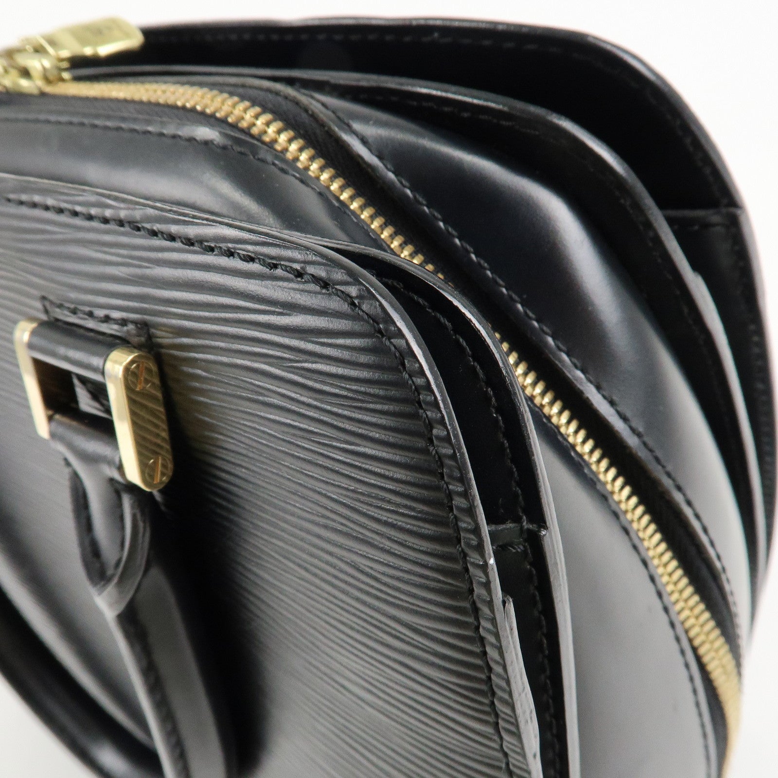 Louis Vuitton Epi Pont Neuf Hand Bag Gold HDW Noir Black M52052 Used