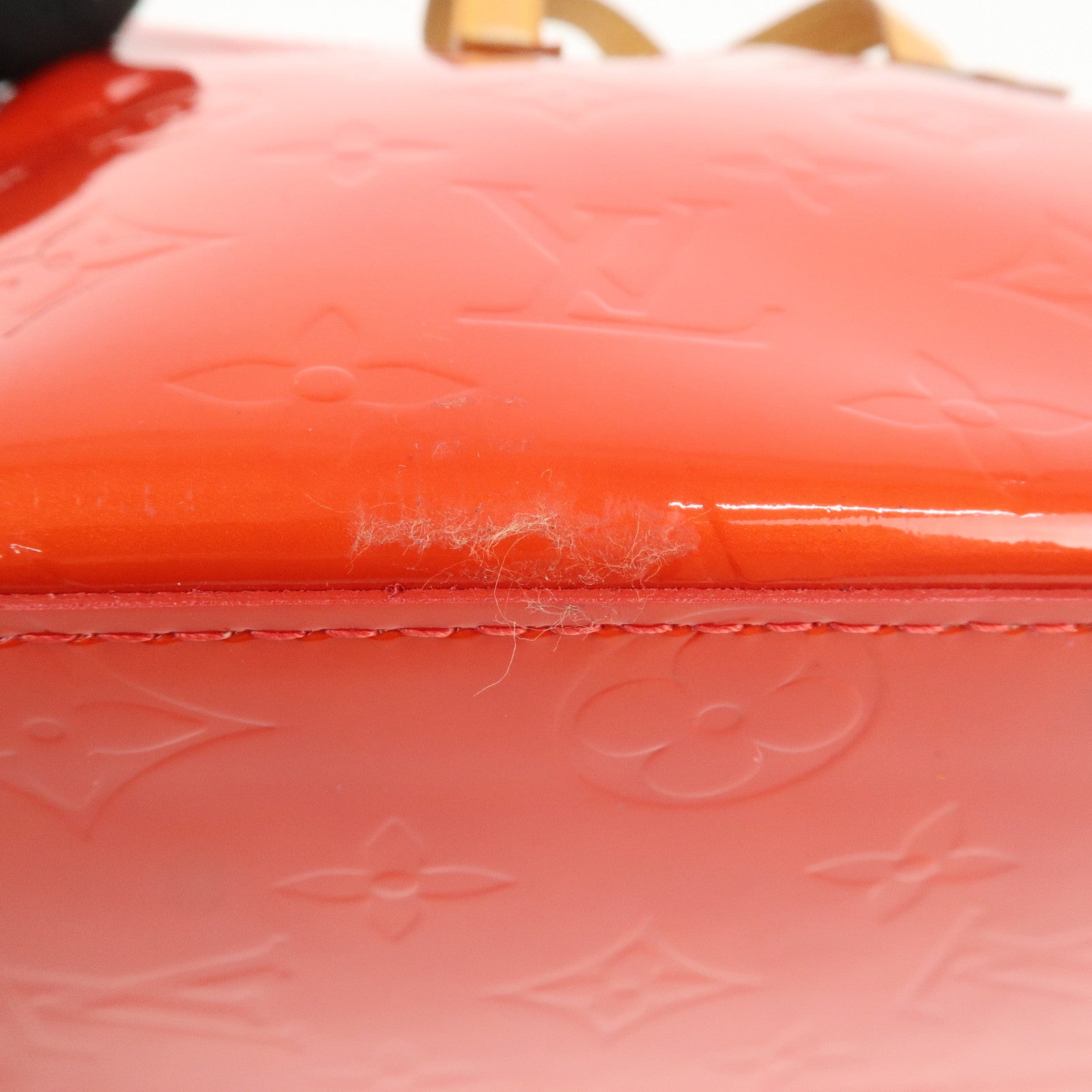 Louis Vuitton Monogram Vernis Lead PM Hand Bag M91088 Rouge Used